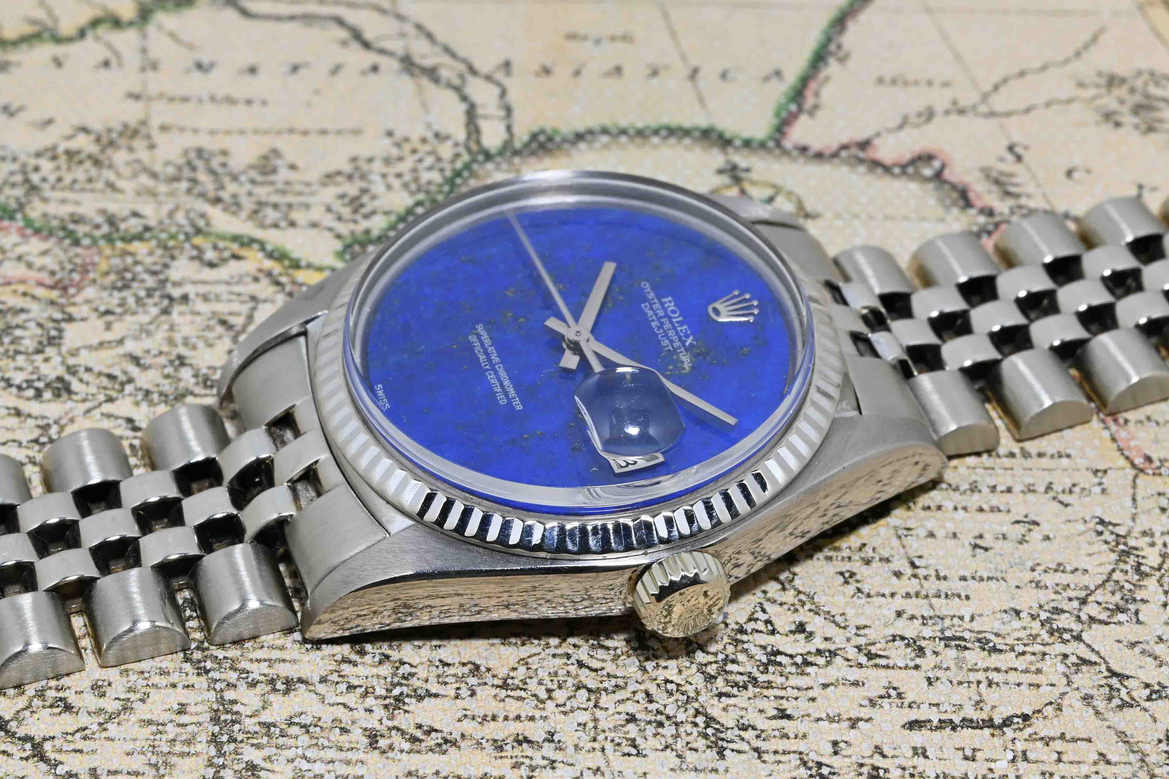 1975 Rolex Datejust White Gold Lapis Dial Ref. 1601