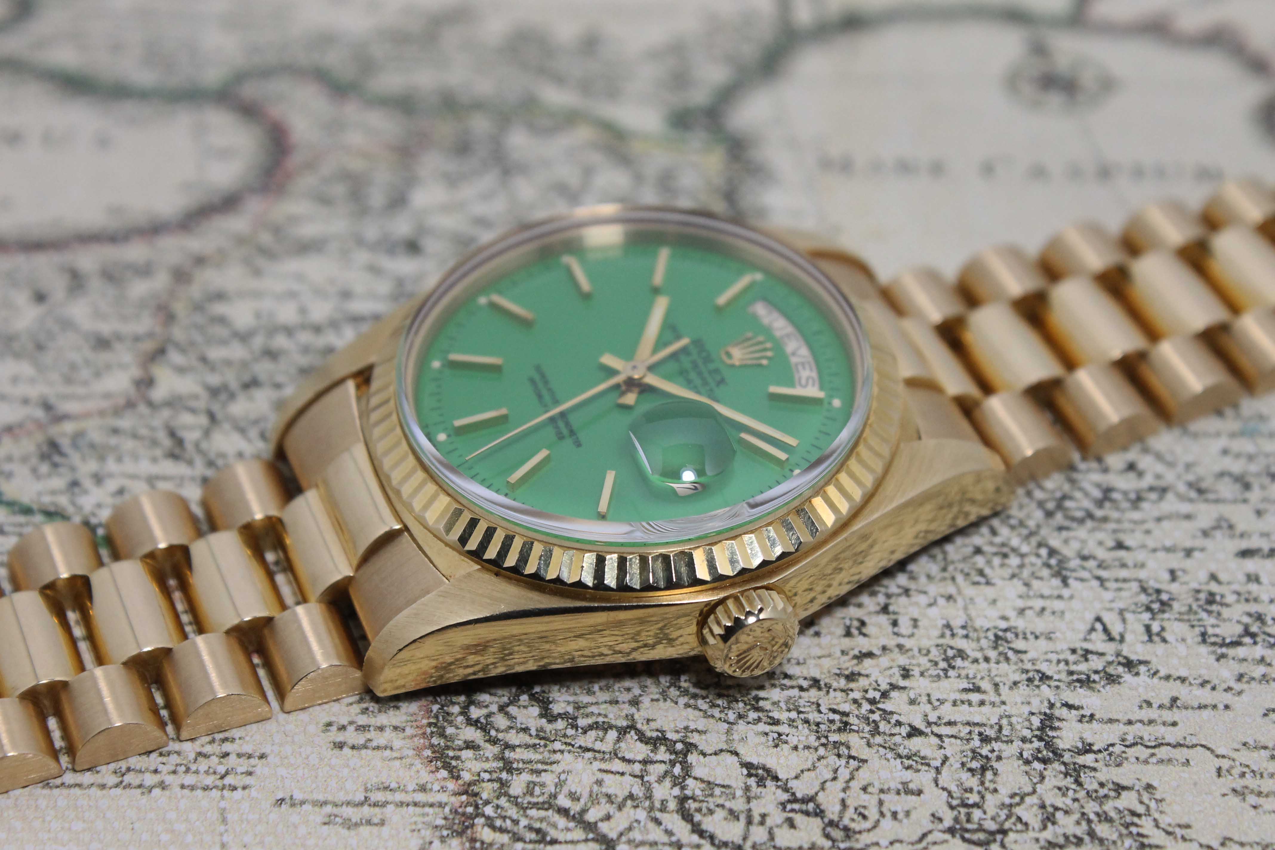 1978 Rolex Day Date Green Stella Dial Ref. 1803