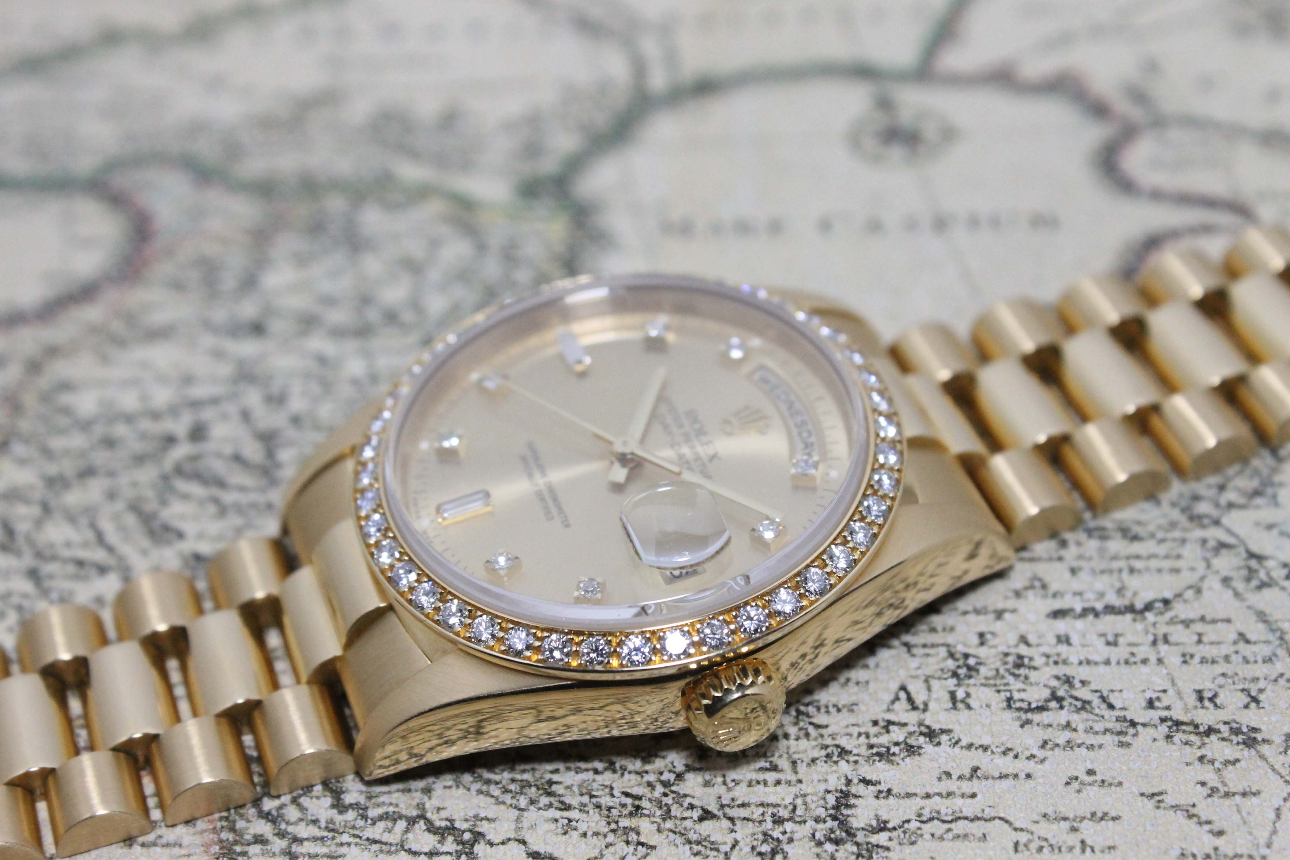 1994 Rolex Day Date with Diamond Dial Ref. 18348