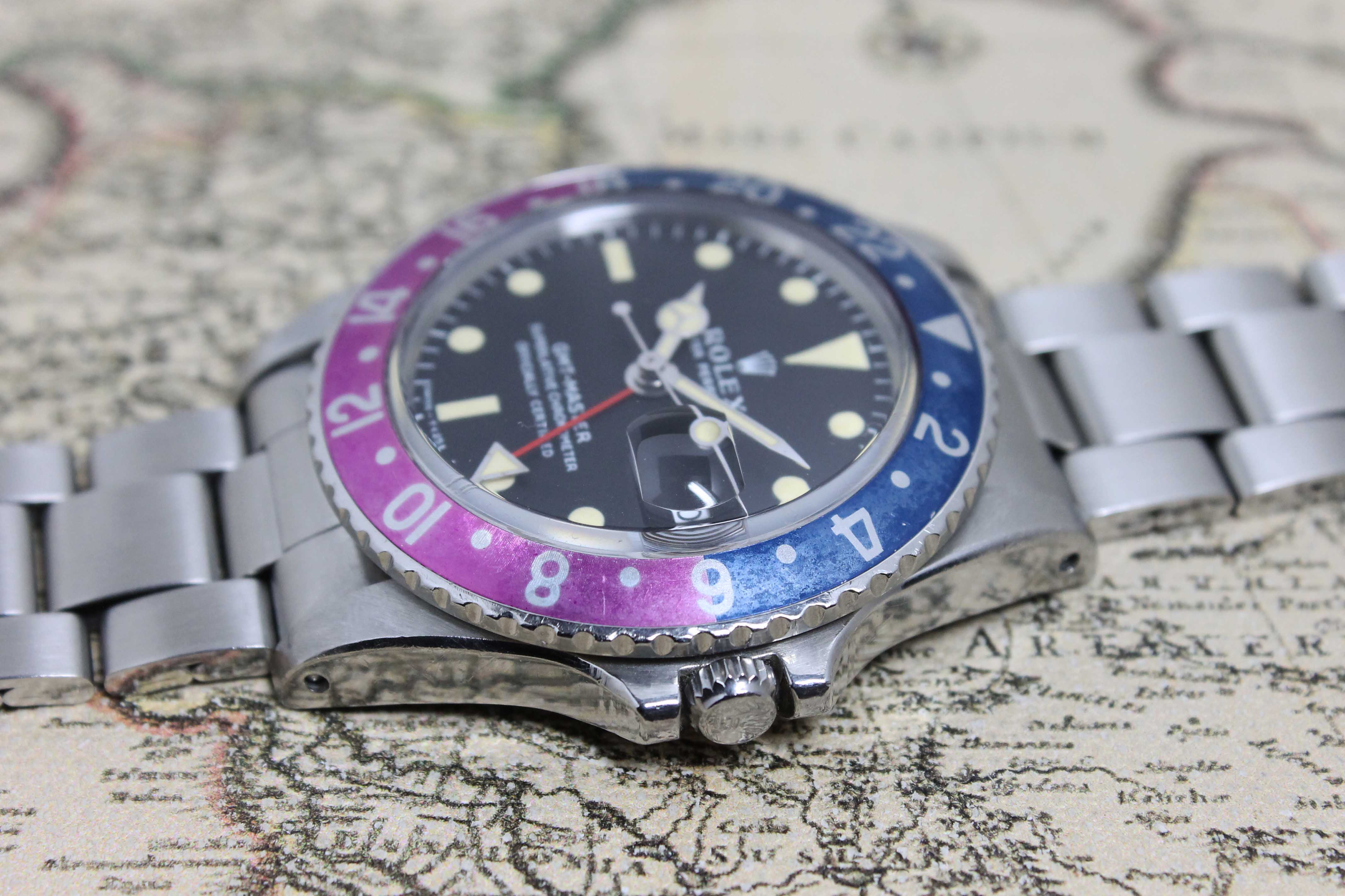 1968 Rolex GMT Master MK1 Fuchsia Ref. 1675 (with Box & Papers)