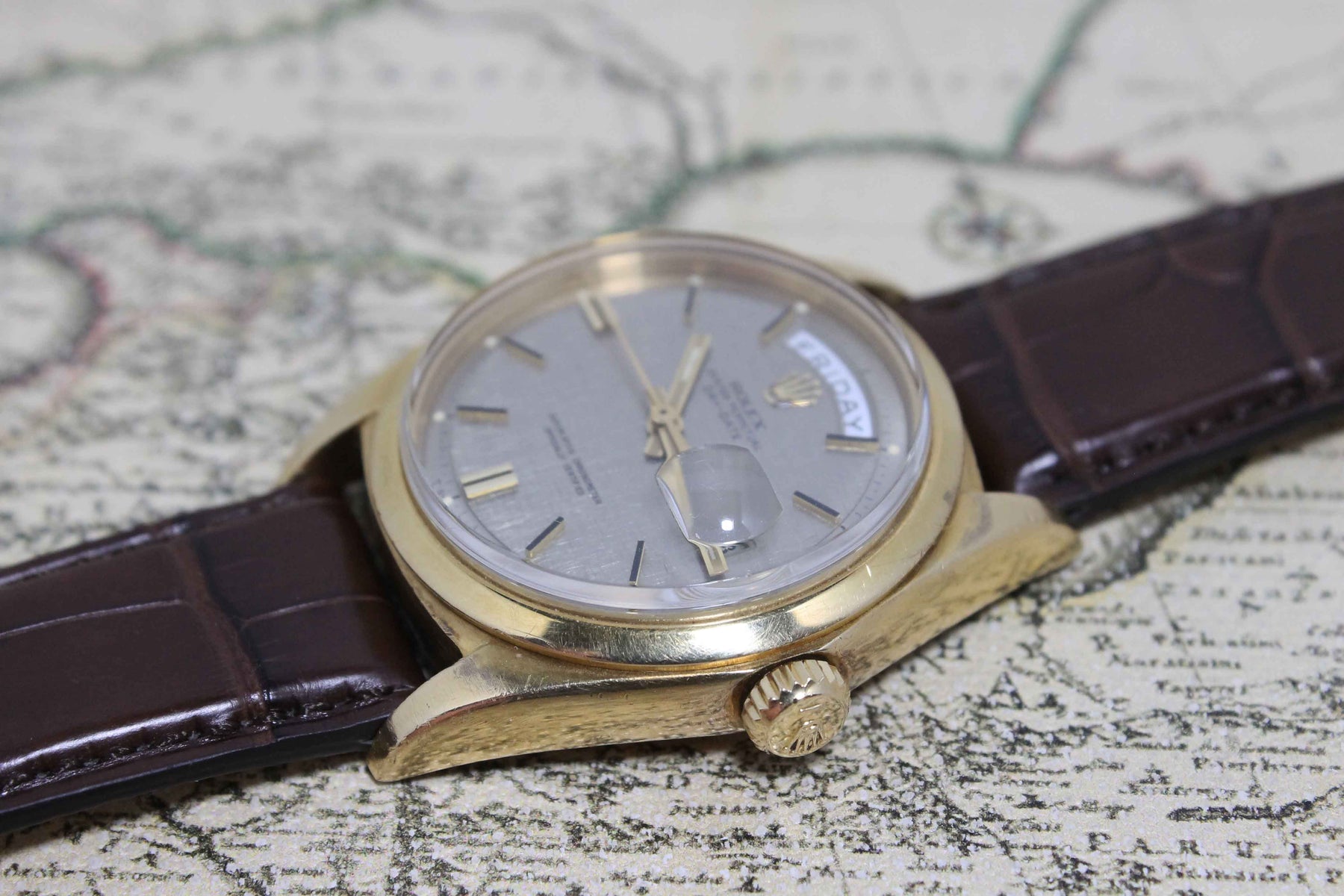 1971 Rolex Day Date Linen Dial Ref. 1802