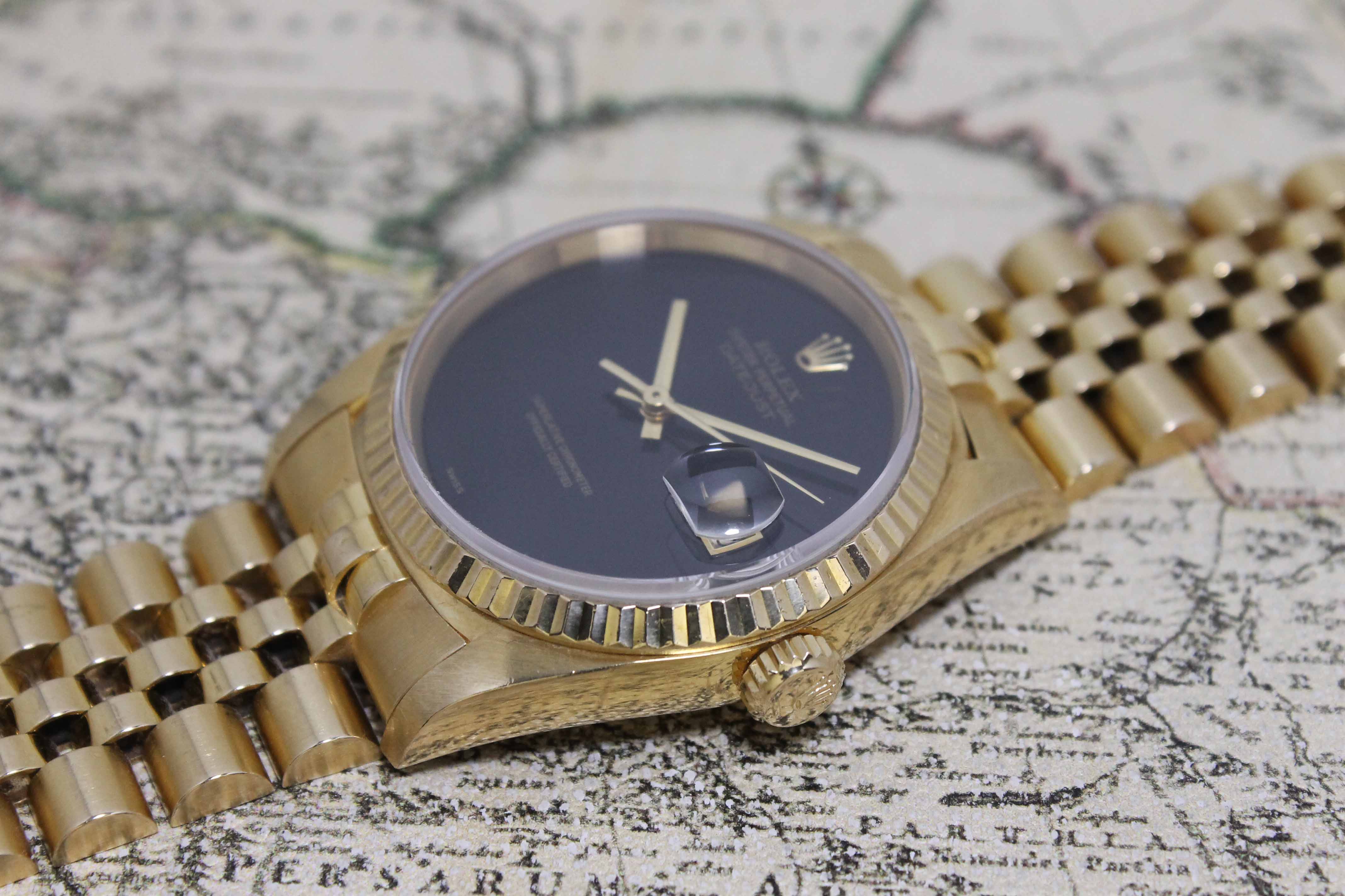 1990 Rolex Datejust Onyx Dial Ref. 16238