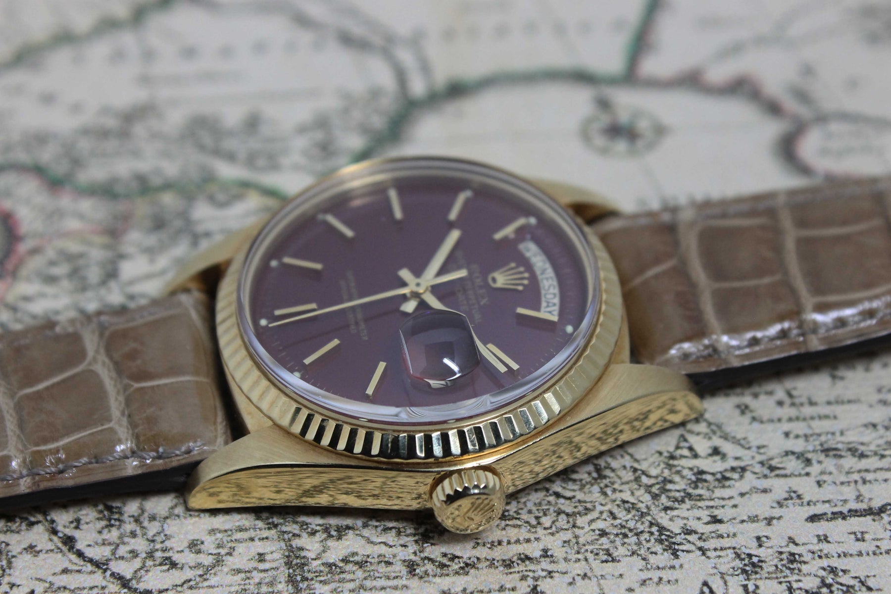 1974 Rolex Day Date Oxblood Stella Ref. 1803 (with Papers)