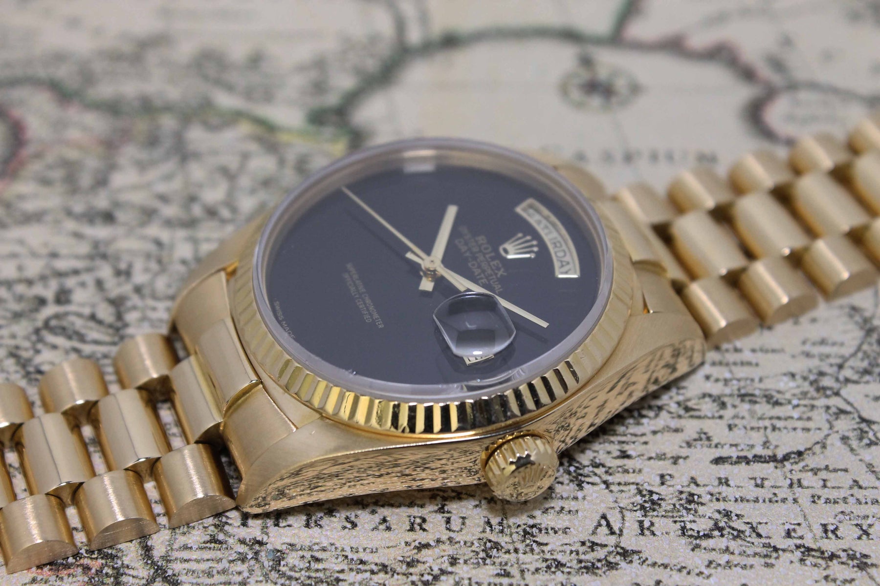 1986 Rolex Day Date Onyx Dial Ref. 18038