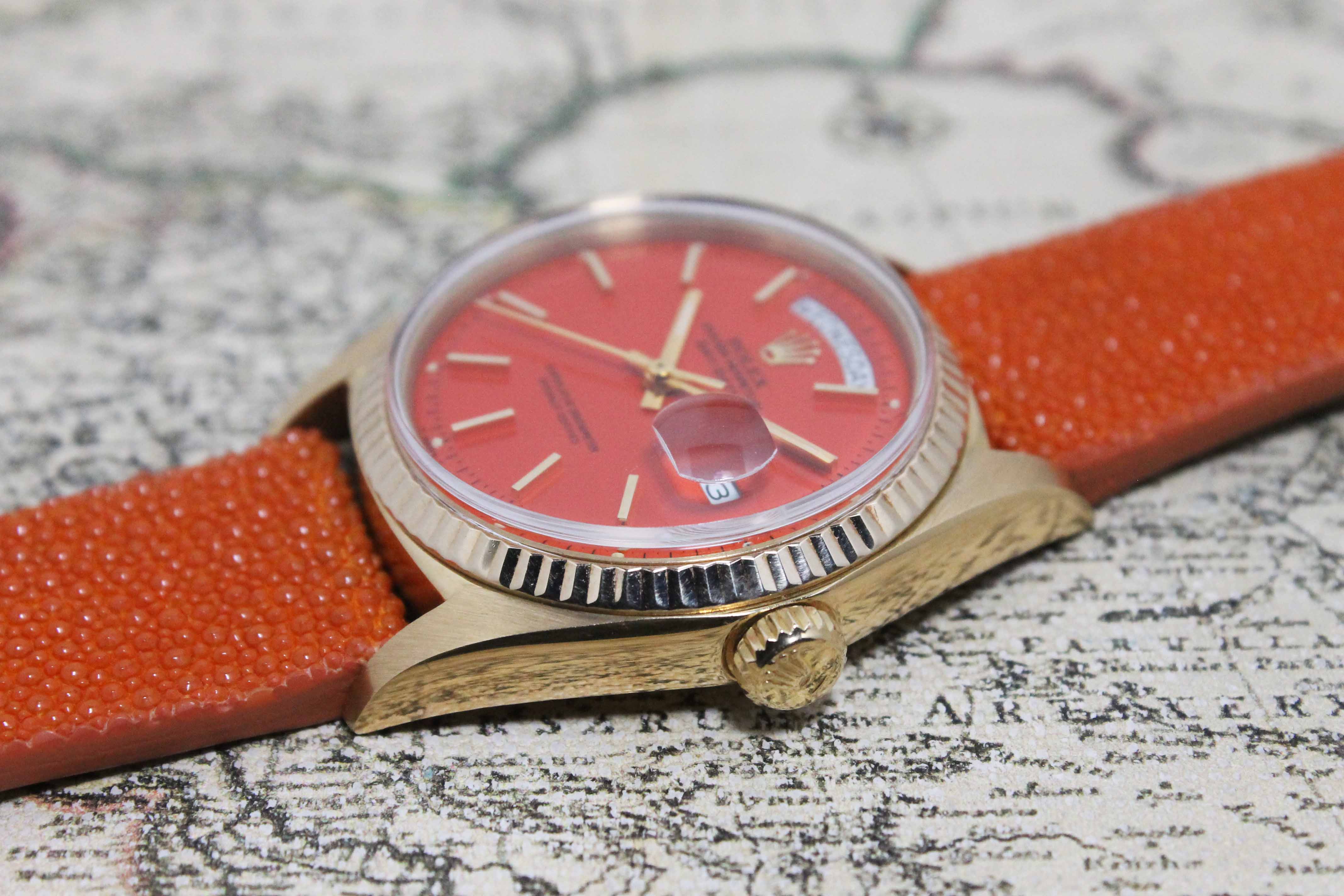 1978 Rolex Day Date Tangerine Stella Dial Ref. 1803