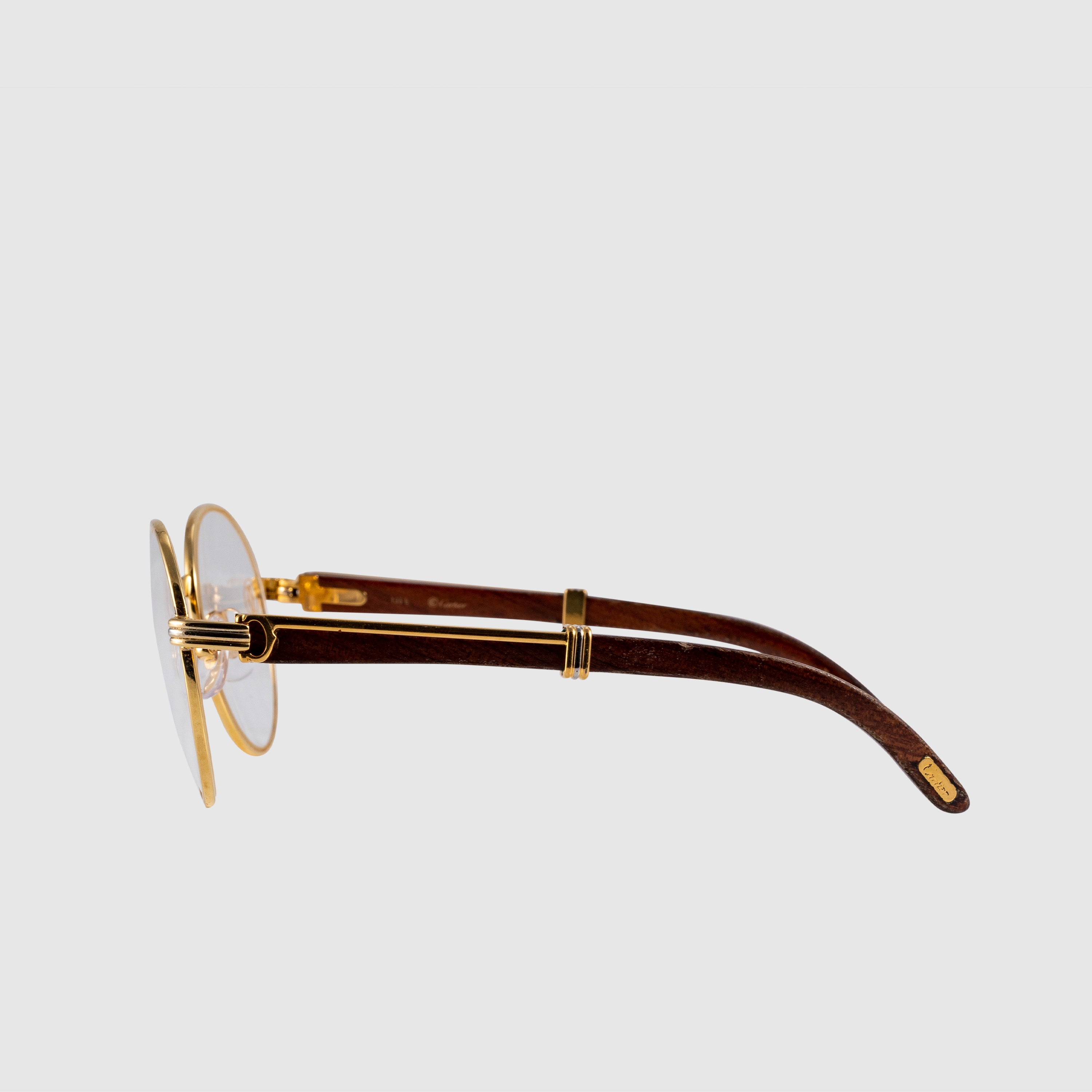 Vintage Cartier Bagatelle Bubinga Precious Wood Frame Eyewear circa 1990's