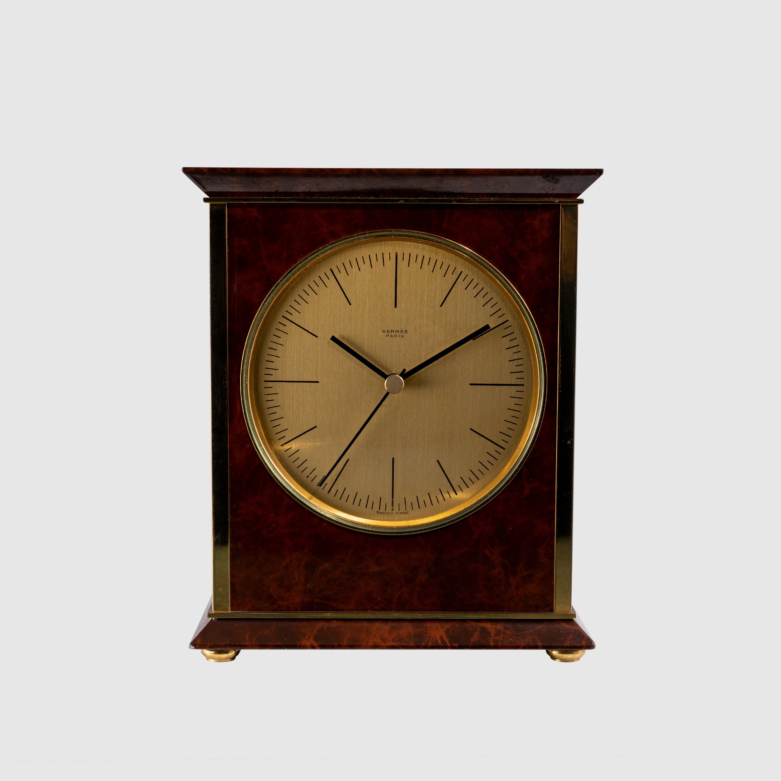 Hermes Lacquered Table Clock, 1980s