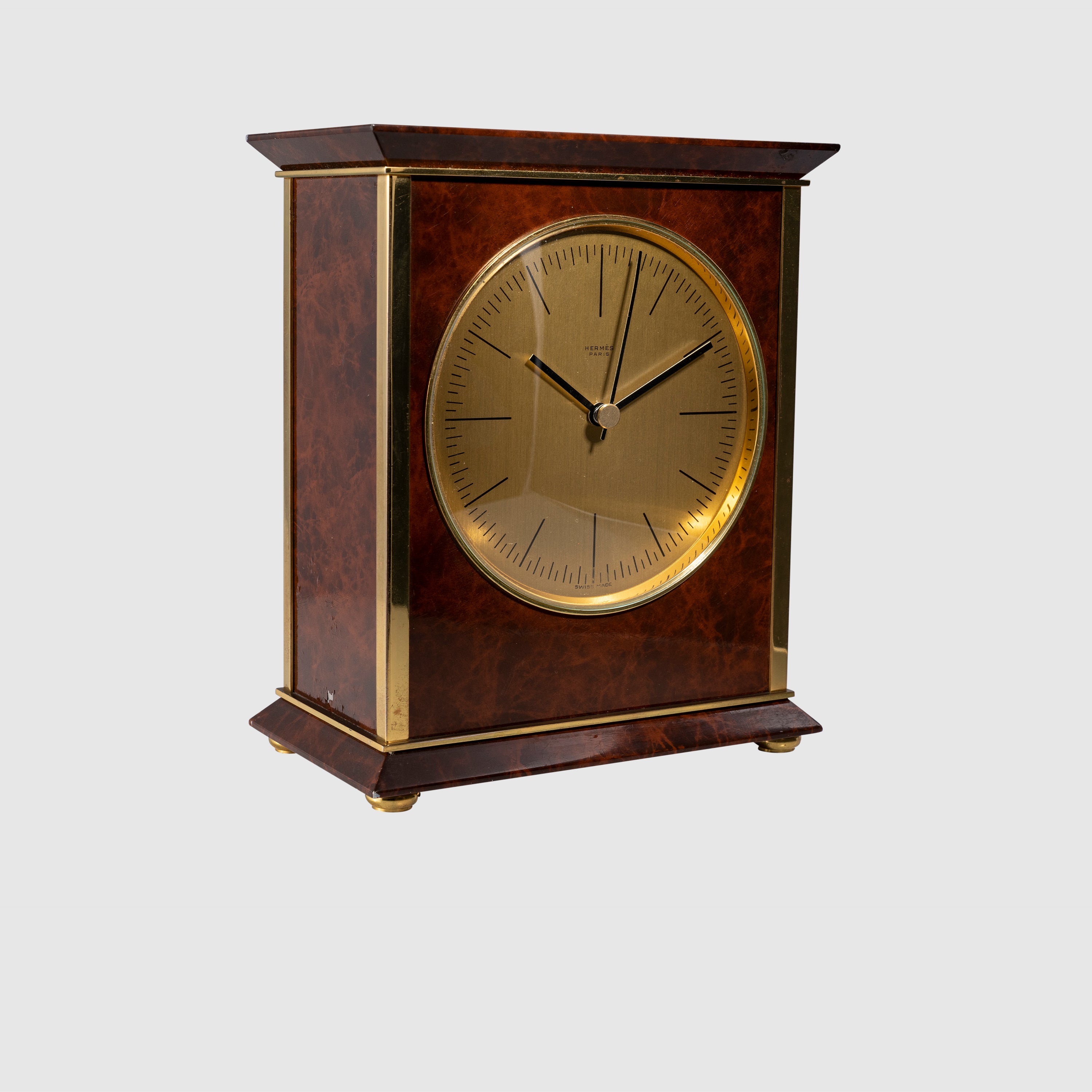 Hermes Lacquered Table Clock, 1980s