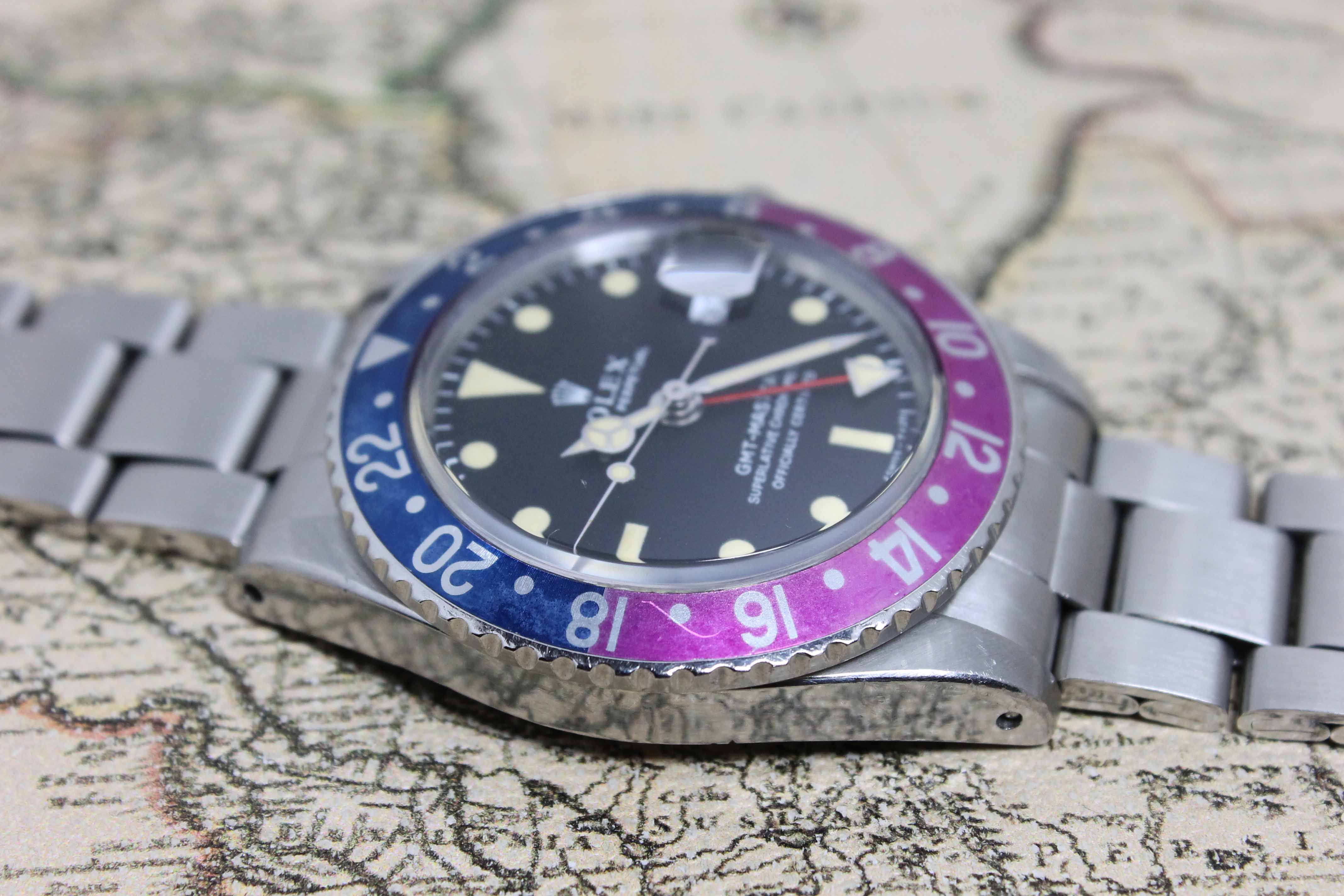 1968 Rolex GMT Master MK1 Fuchsia Ref. 1675 (with Box & Papers)