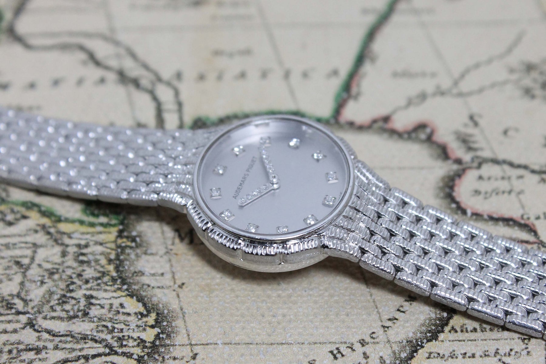 1989 Audemars Piguet Ladies 18K White Gold Watch with Diamonds Ref. 79195BC