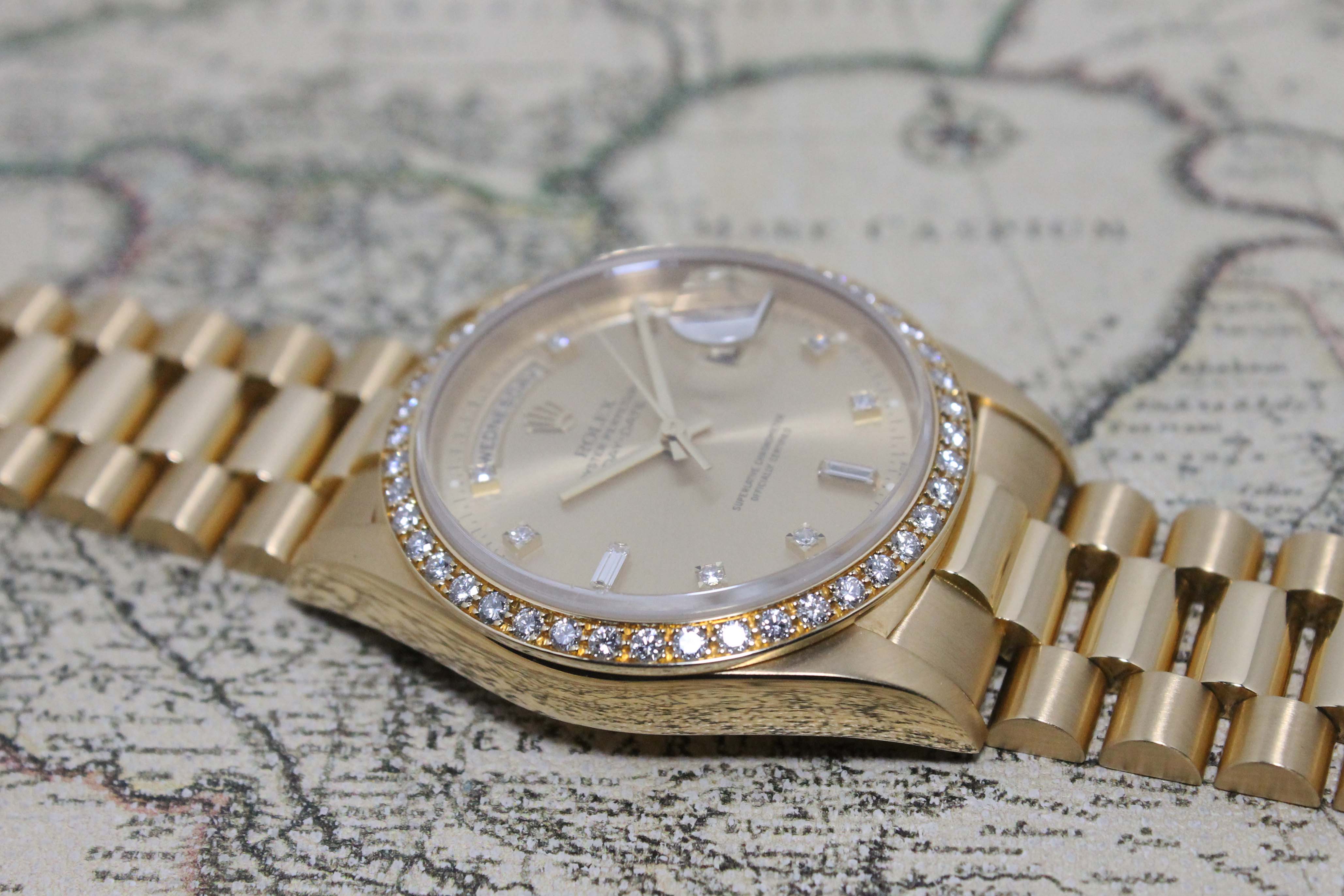 1994 Rolex Day Date with Diamond Dial Ref. 18348