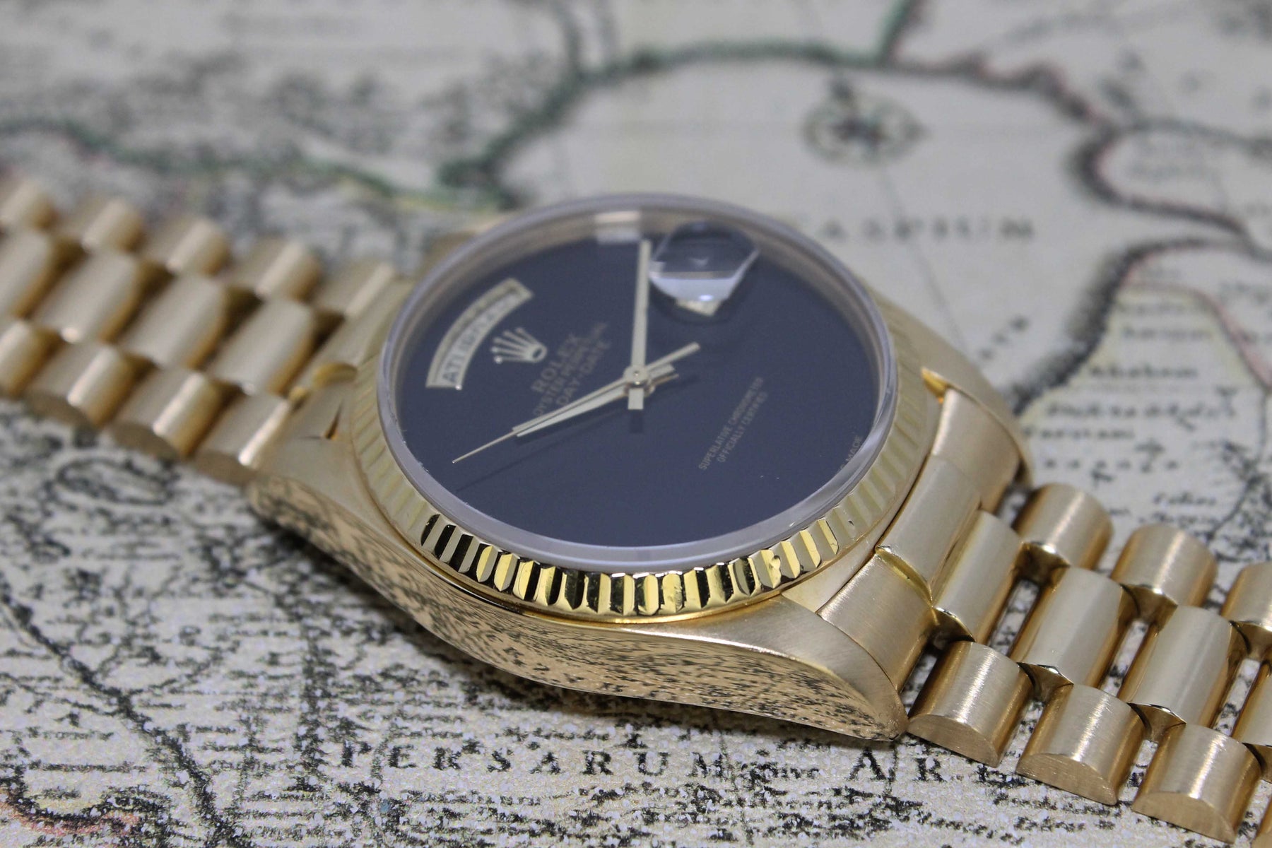 1986 Rolex Day Date Onyx Dial Ref. 18038