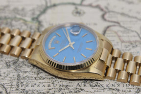 1978 Rolex Day Date Turquoise Stella Dial Ref. 18038