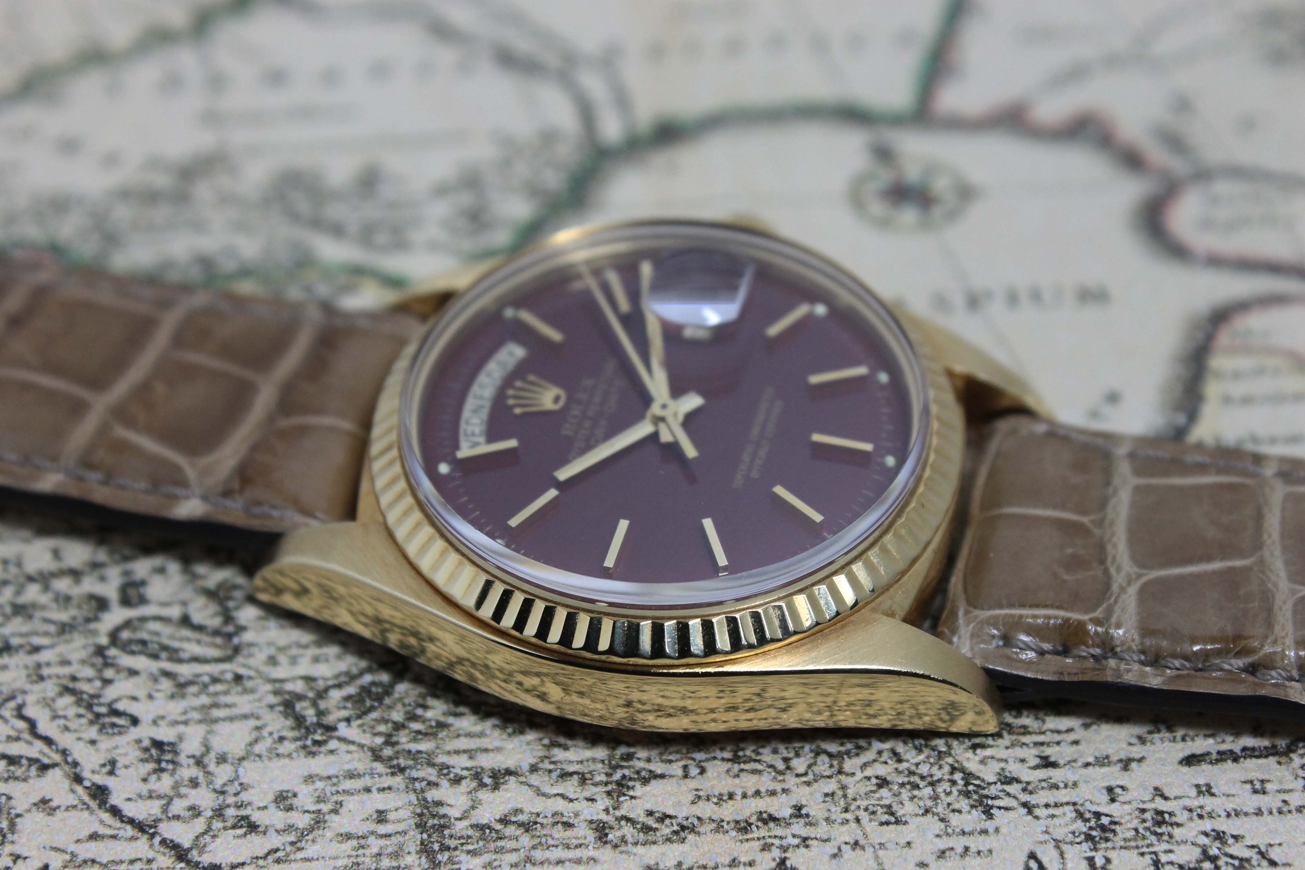 1974 Rolex Day Date Oxblood Stella Ref. 1803 (with Papers)