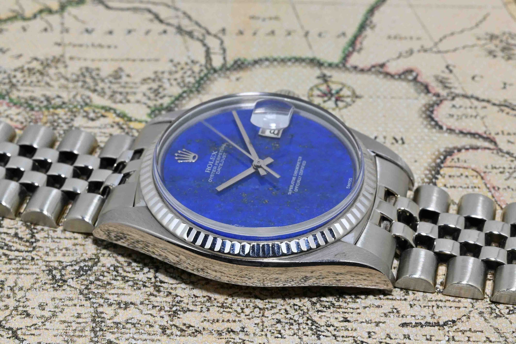 1975 Rolex Datejust White Gold Lapis Dial Ref. 1601