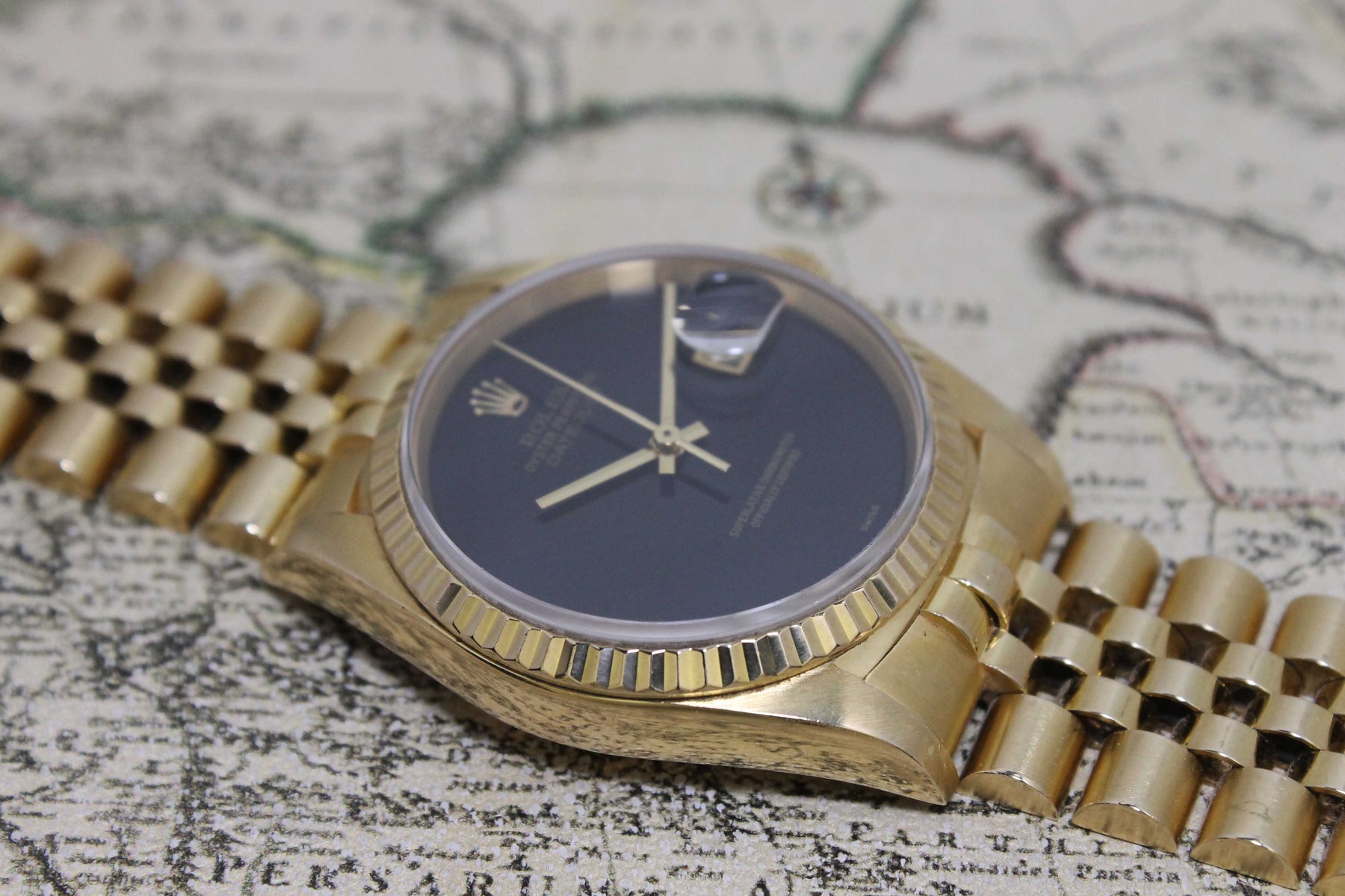 1990 Rolex Datejust Onyx Dial Ref. 16238