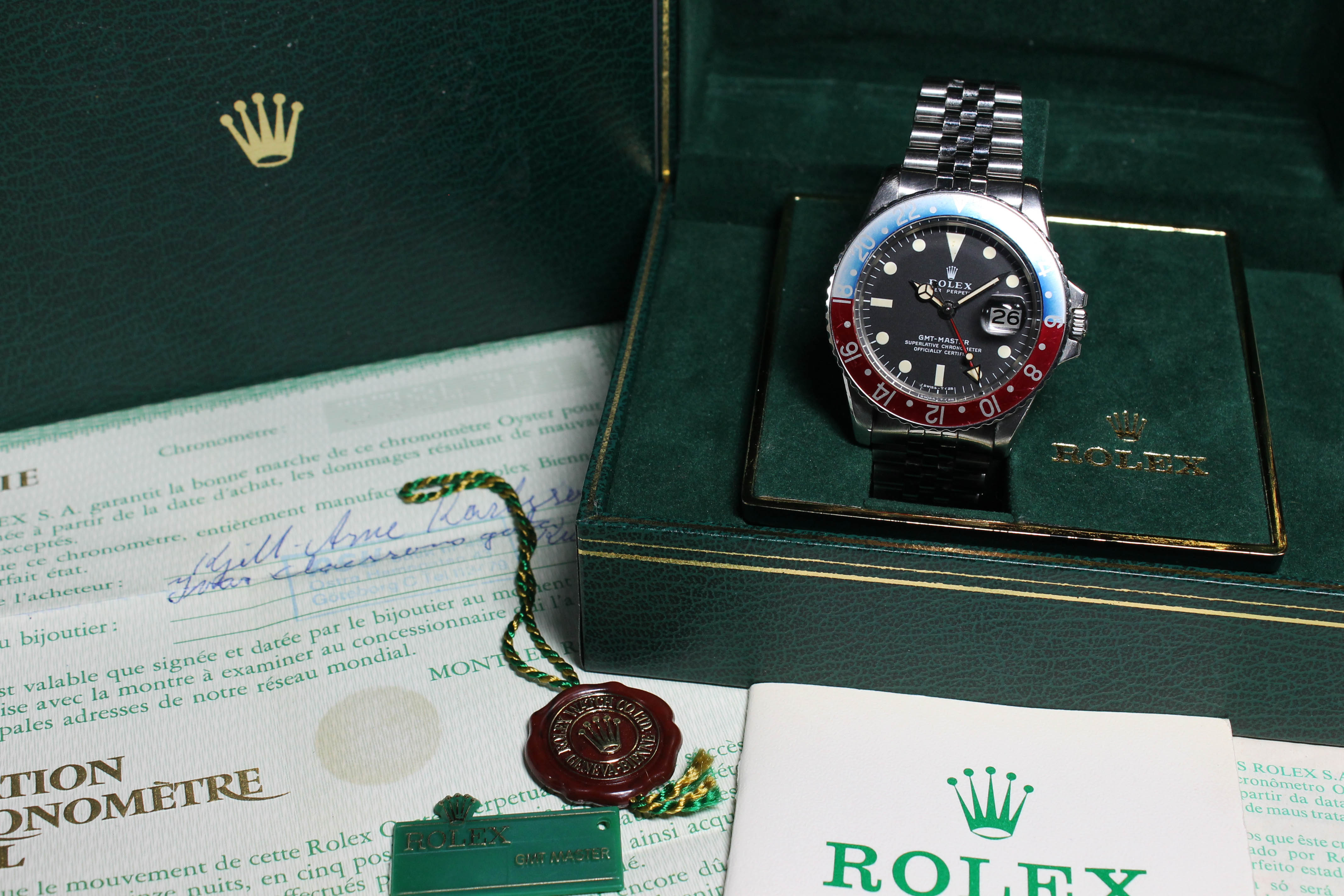 Rolex GMT Master Ref. 1675 Year 1973 (Full Set)