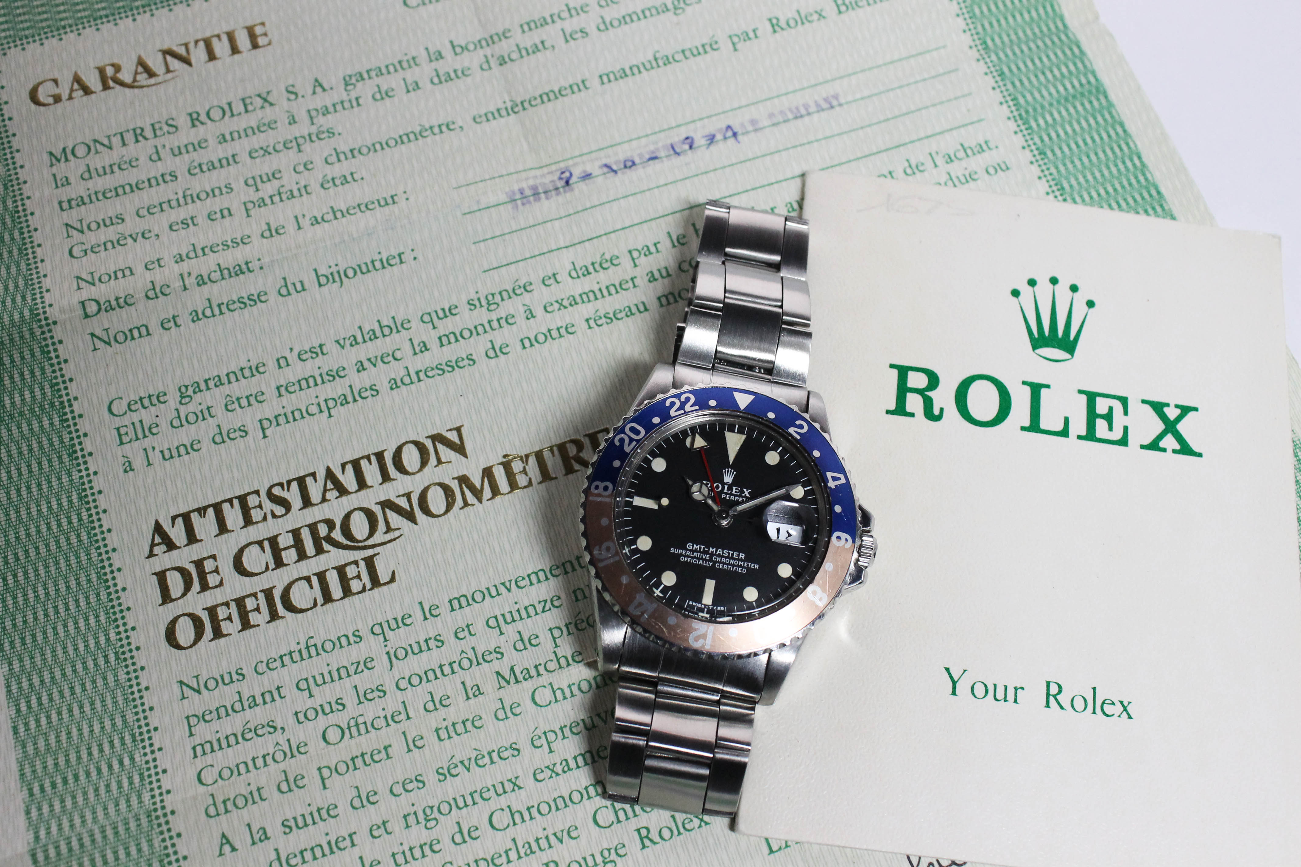 Rolex GMT Master MK2 Arabic Ref. 1675 Year 1973 (with Papers) - Price on Request