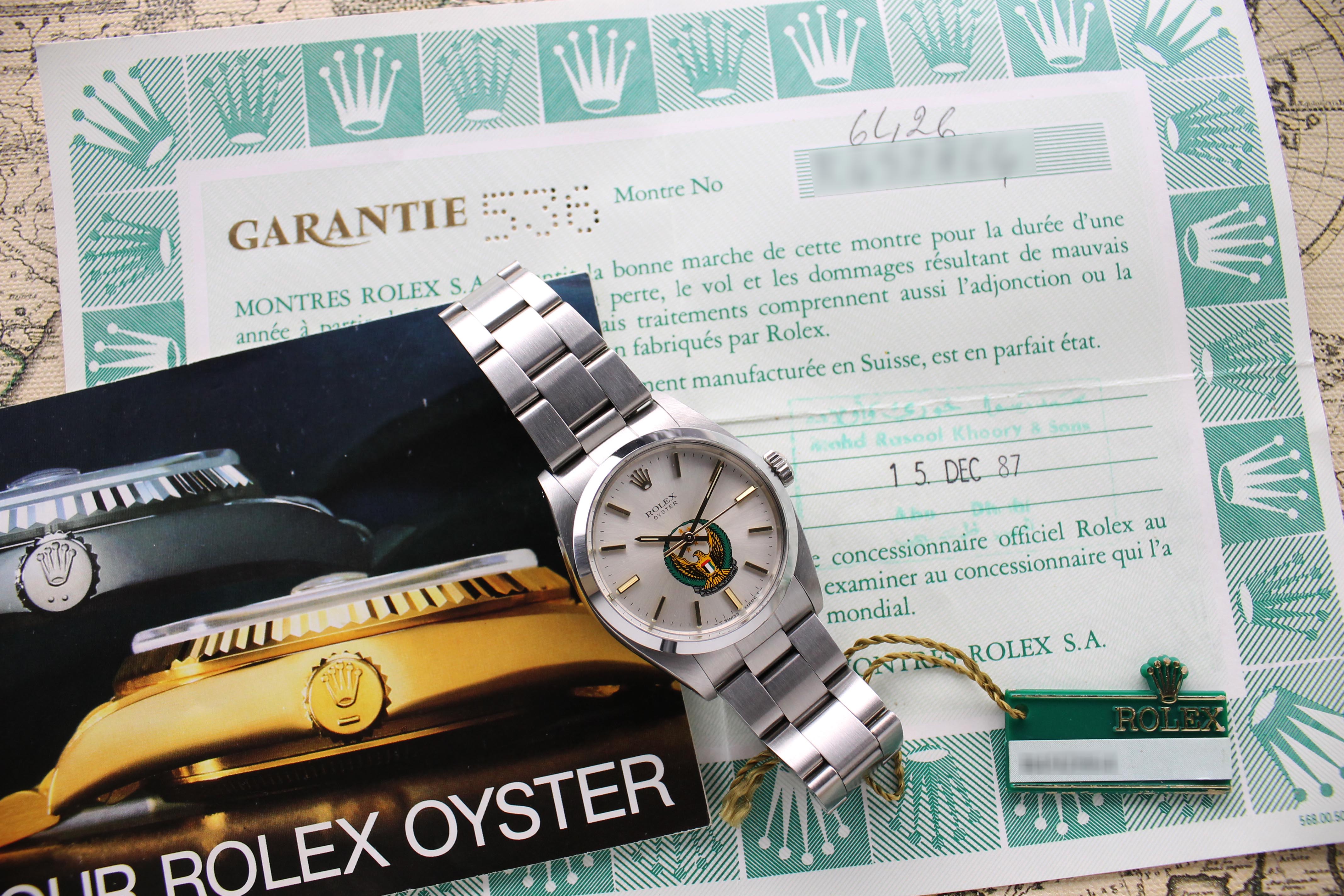 Rolex Oyster Precision UAE NOS Ref. 6426 Year 1987 (with Papers)