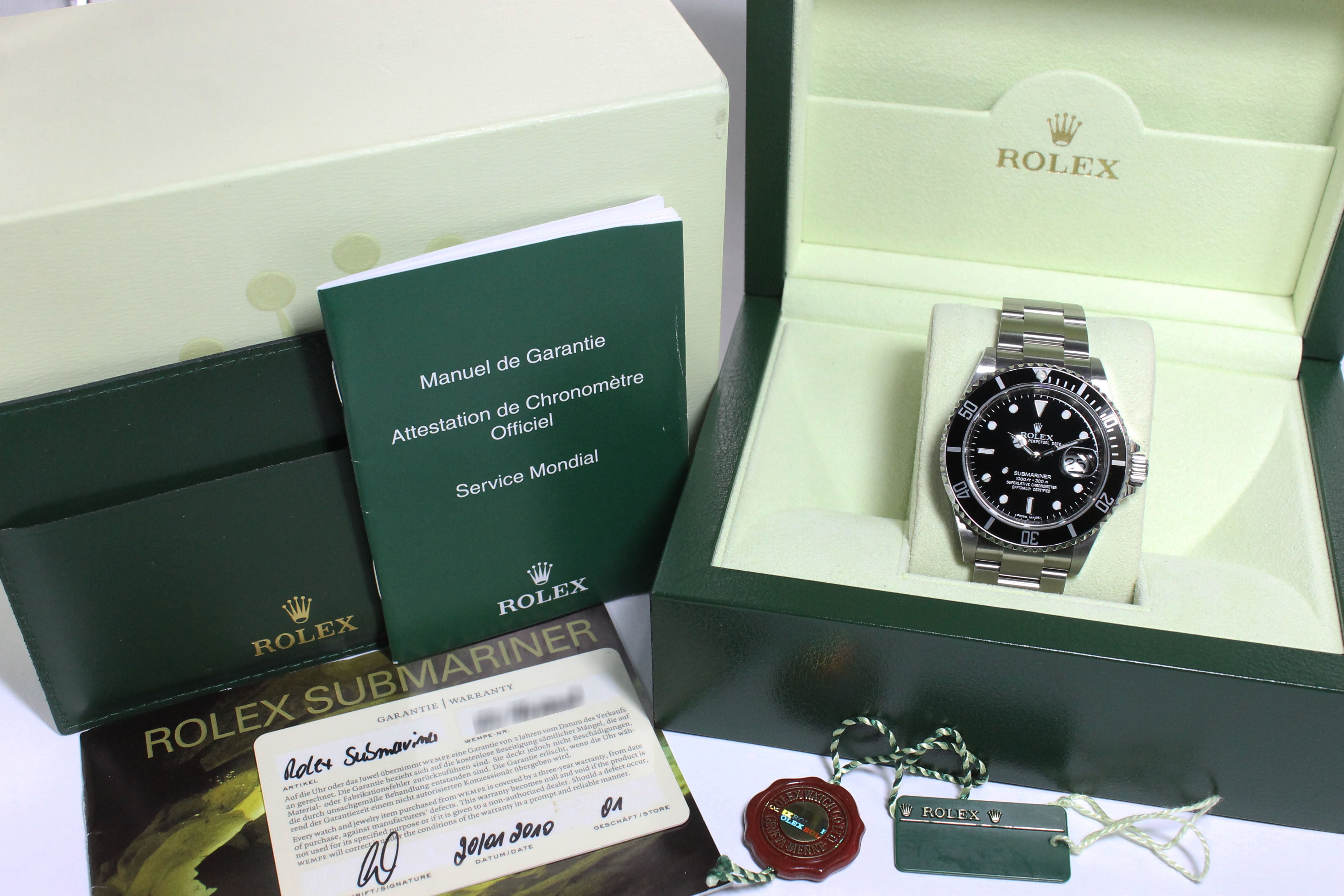 2010 Rolex Submariner NOS Ref. 16610 (Full Set)