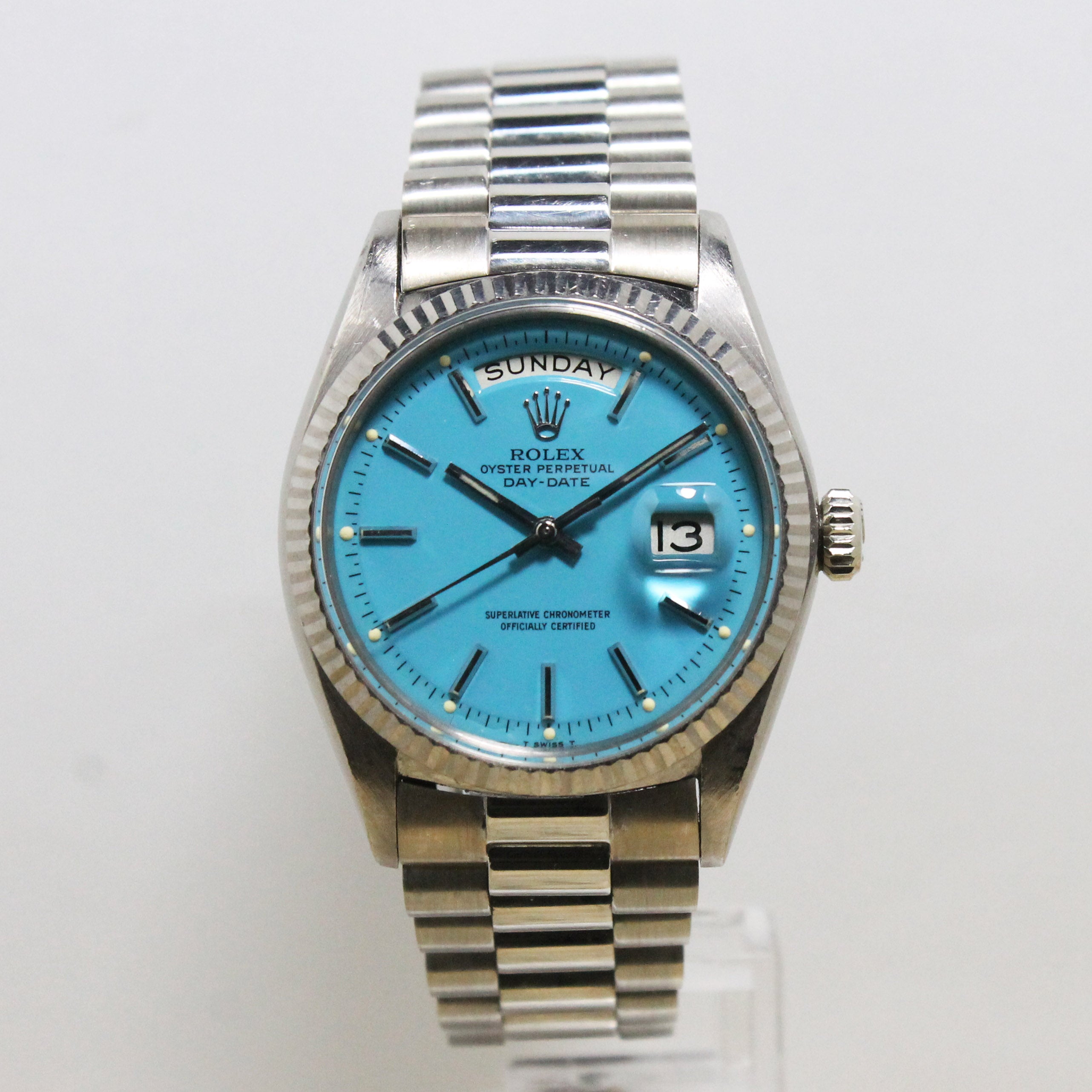 1967 Rolex Day Date WG Turquoise Stella Dial Ref. 1803