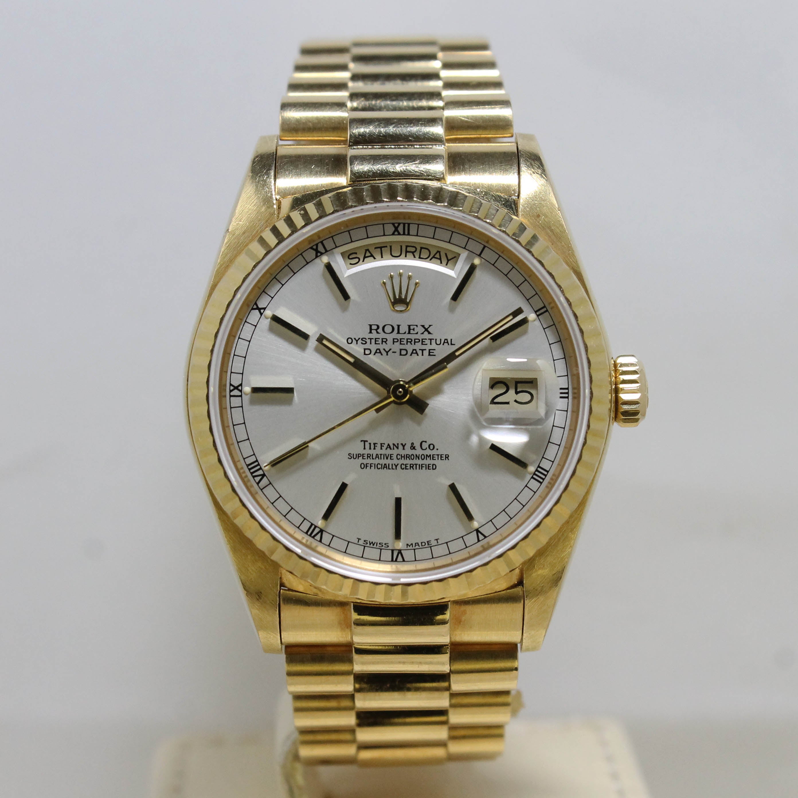 1986 Rolex Day Date Silver Dial 'Tiffany & Co' Ref. 18038