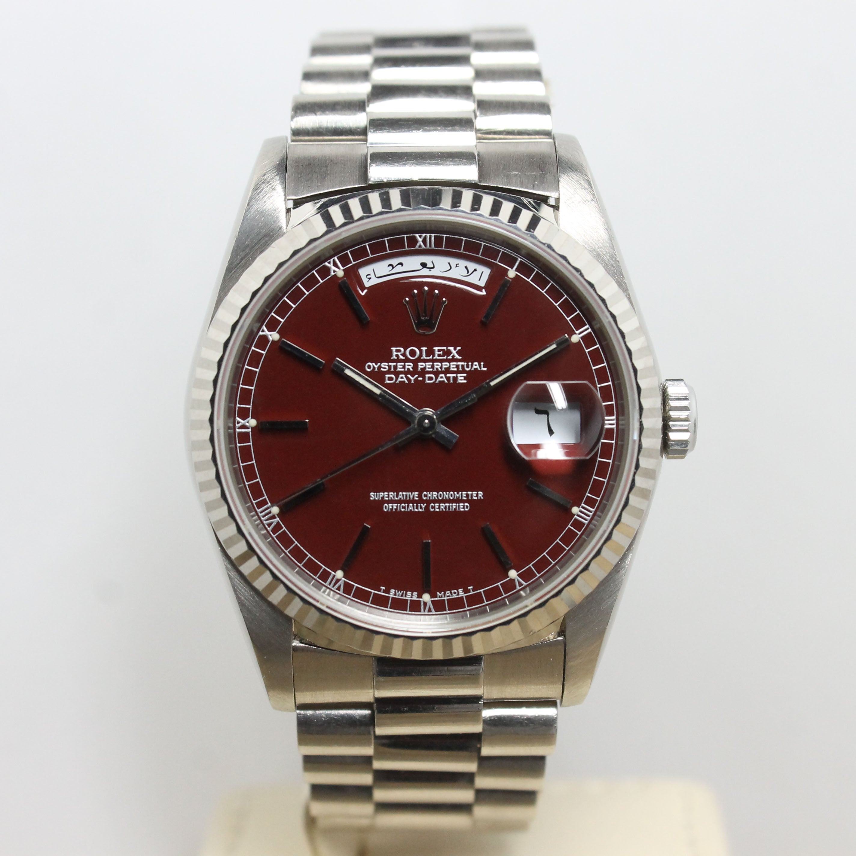 1988 Rolex Day Date Stella Oxblood WG Ref. 18039