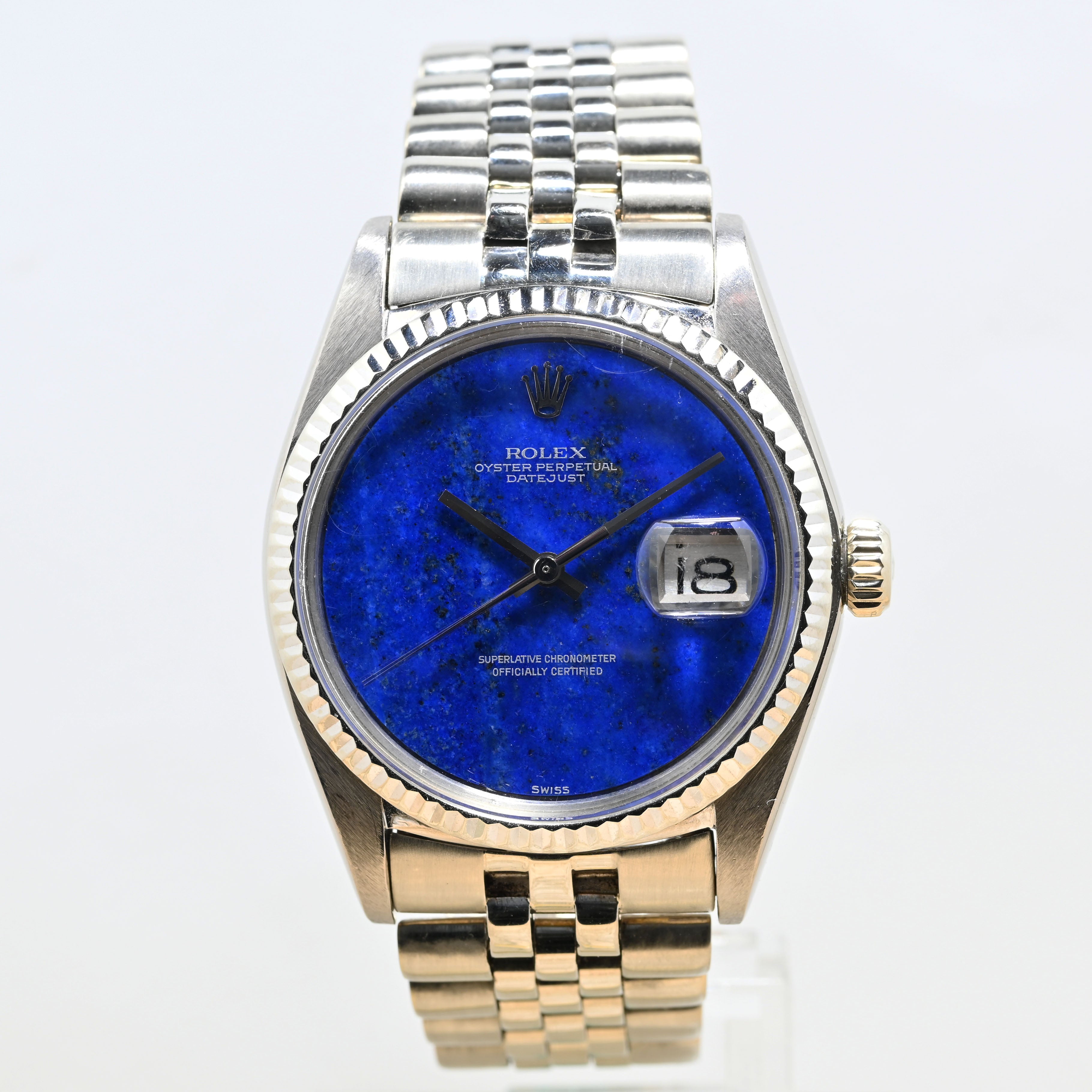 1975 Rolex Datejust White Gold Lapis Dial Ref. 1601