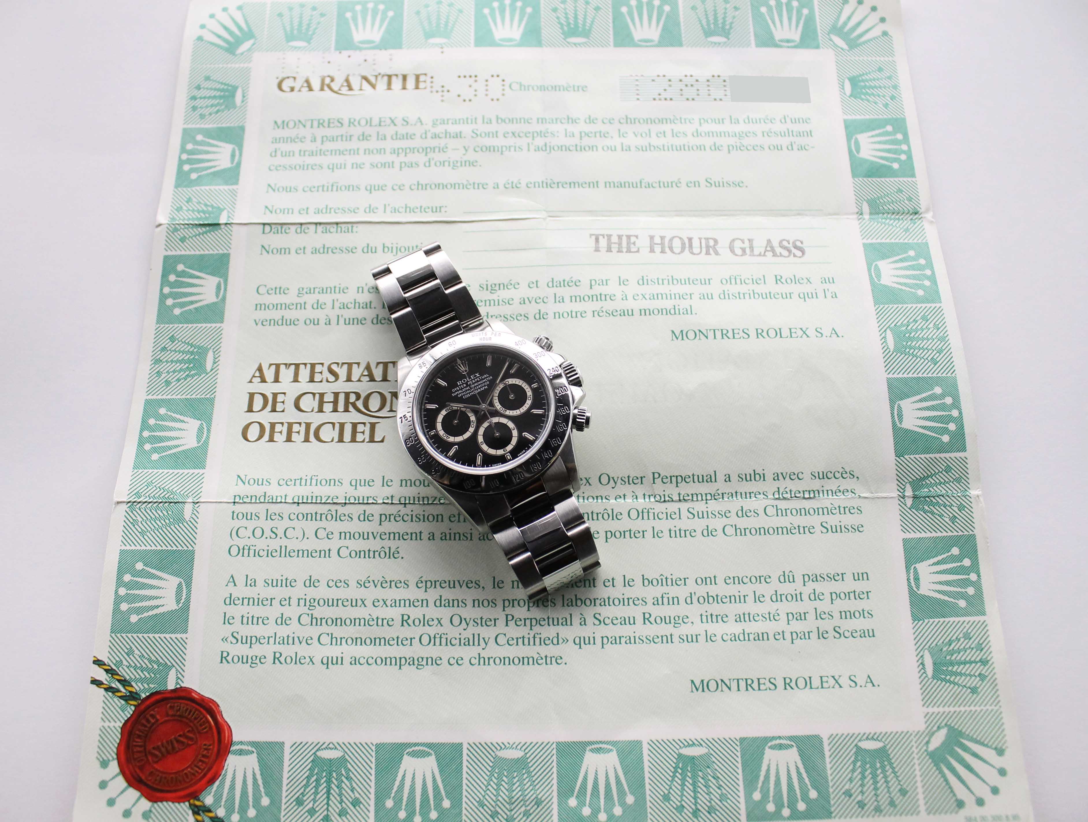 1996 Rolex Daytona Ref. 16520 (with Certificate)