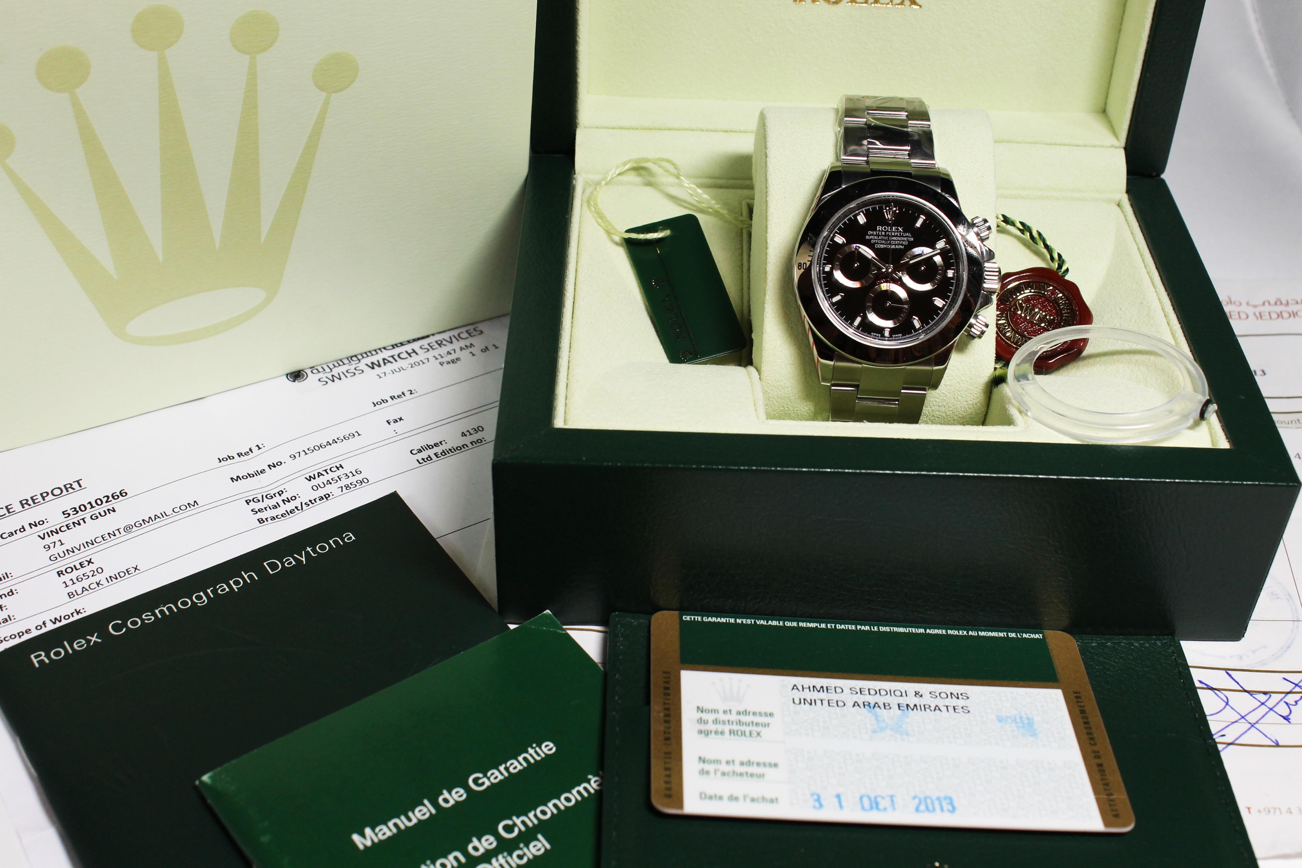 Rolex Daytona Ref. 116520 Year 2013 (Full Set)