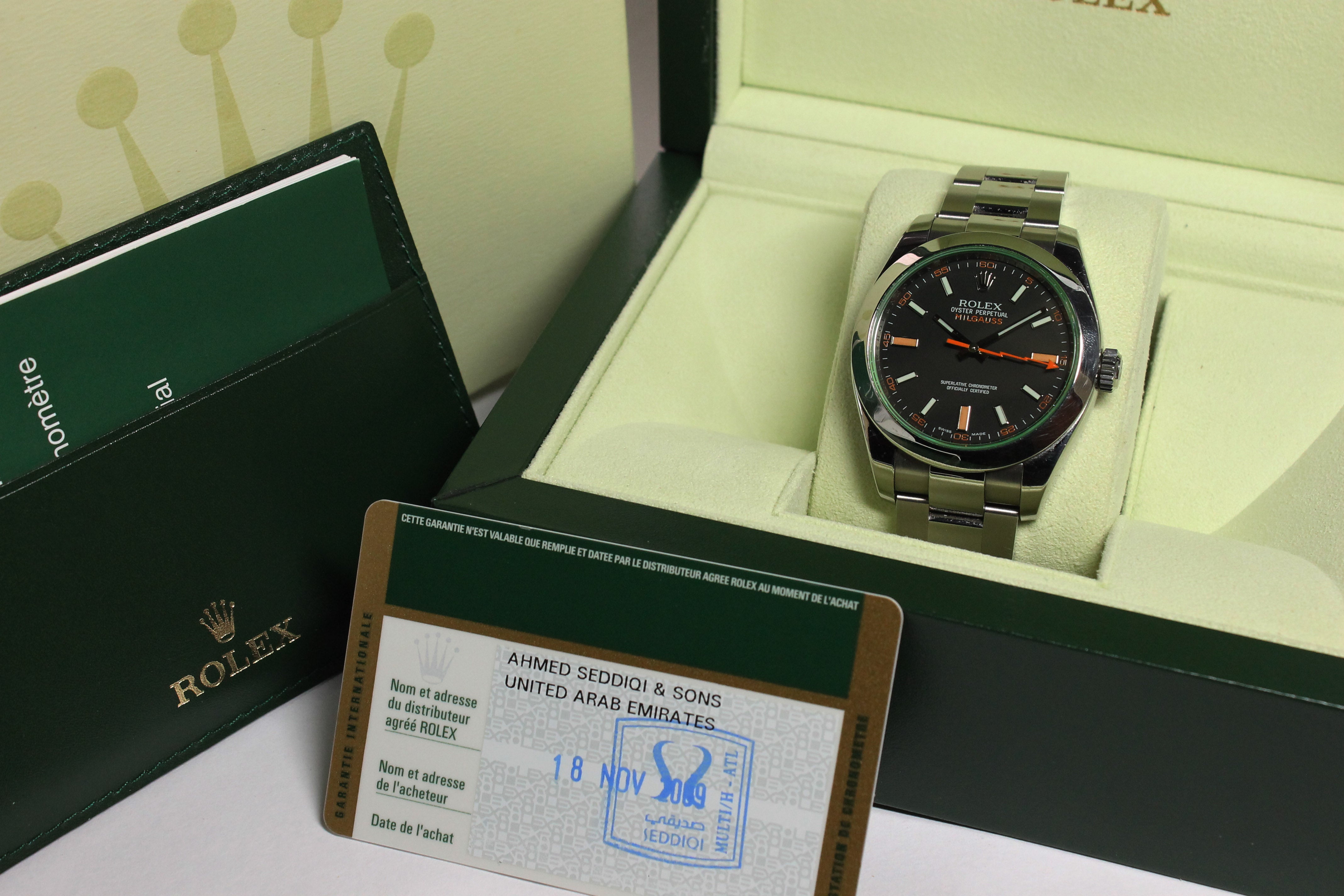 Rolex Milgauss Ref. 116400GV Year 2009 (Full Set)