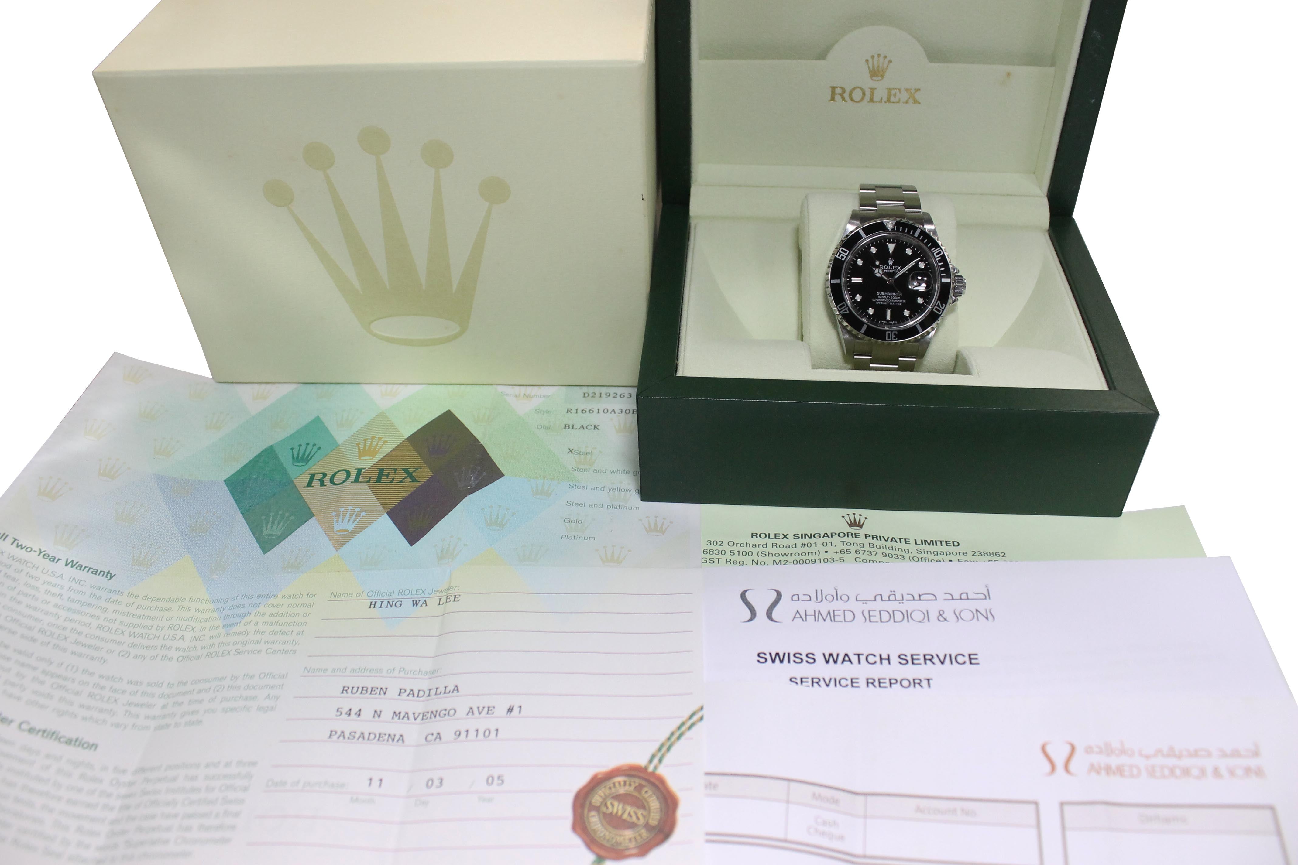 2005 Rolex Submariner Ref. 16610 (with Box & Papers)