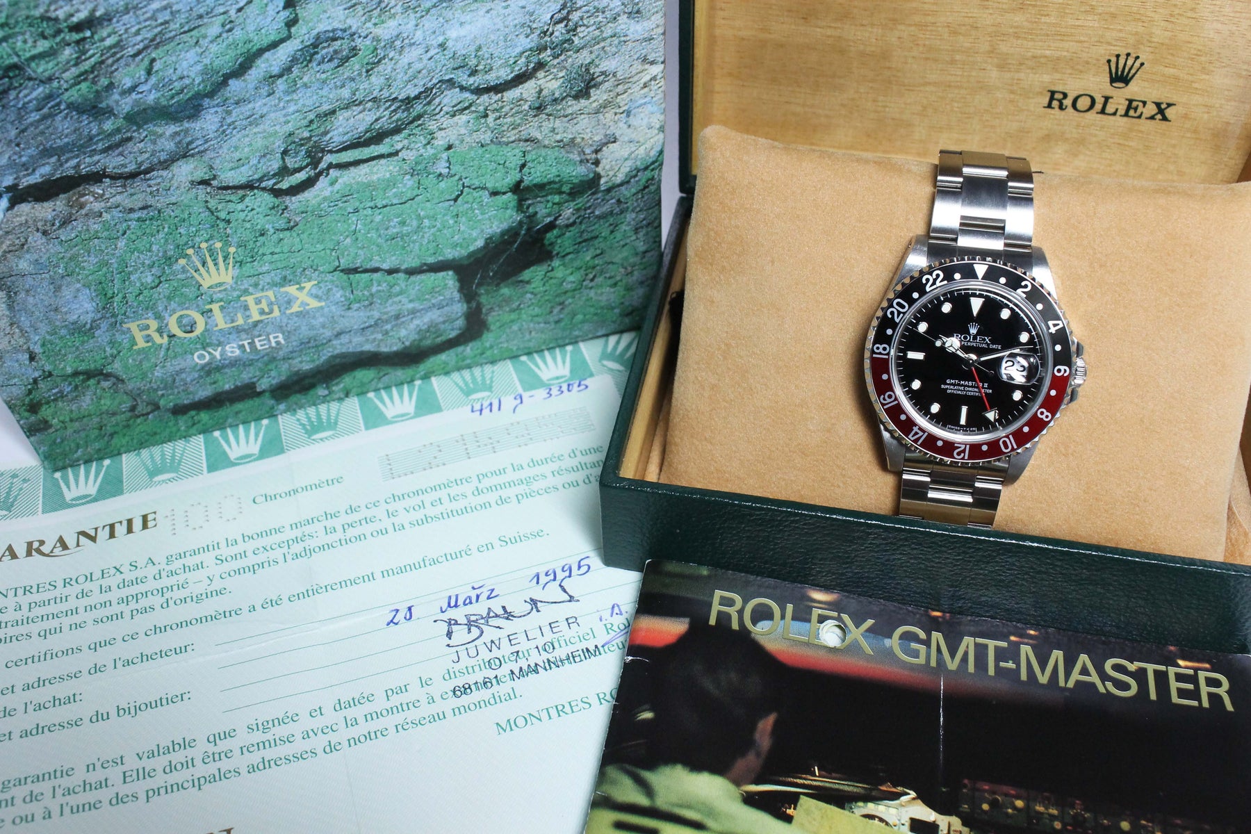 1989 Rolex GMT Master II 1st Series NOS Ref. 16710 (Full Set)