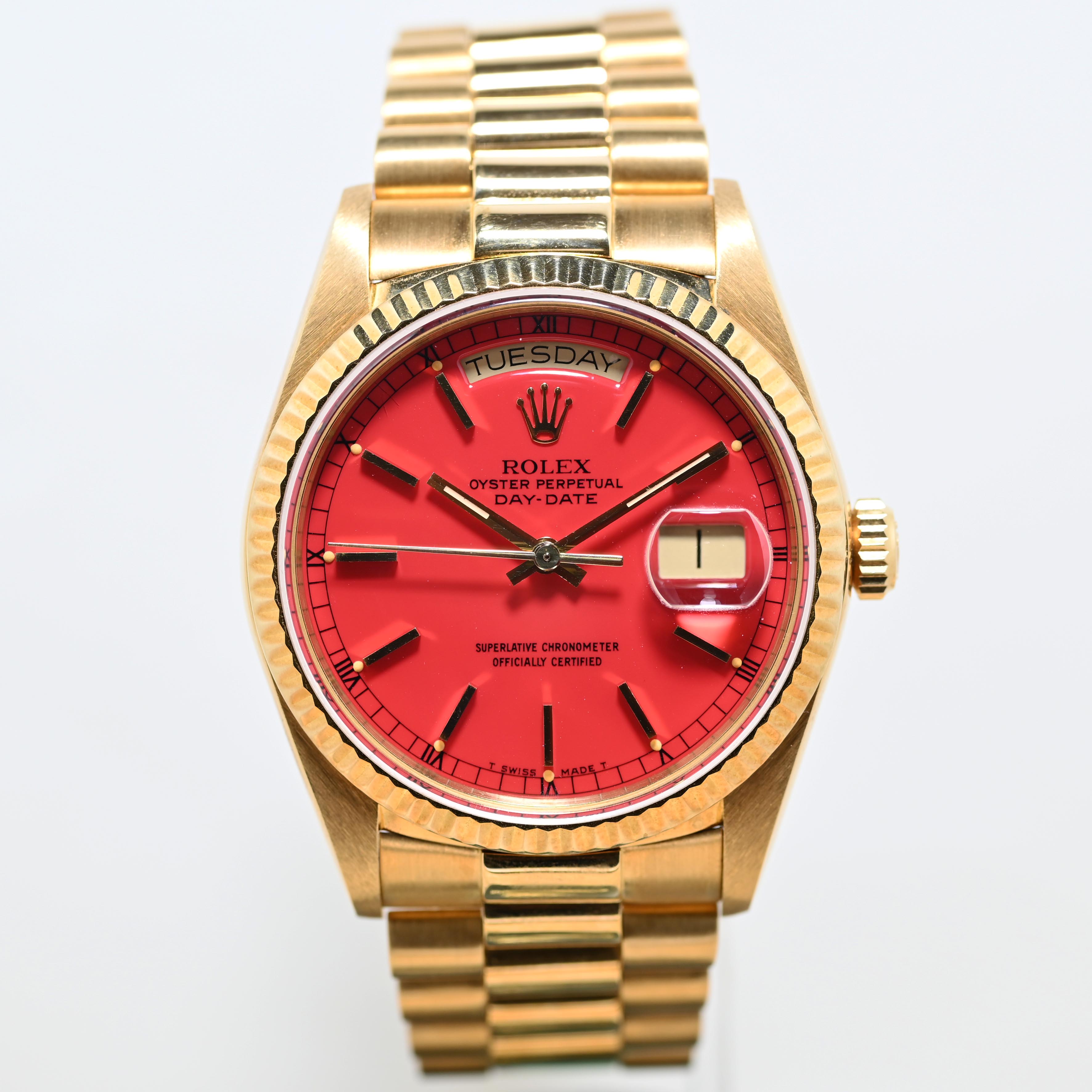 1984 Rolex Day Date Raspberry Stella Ref. 18038