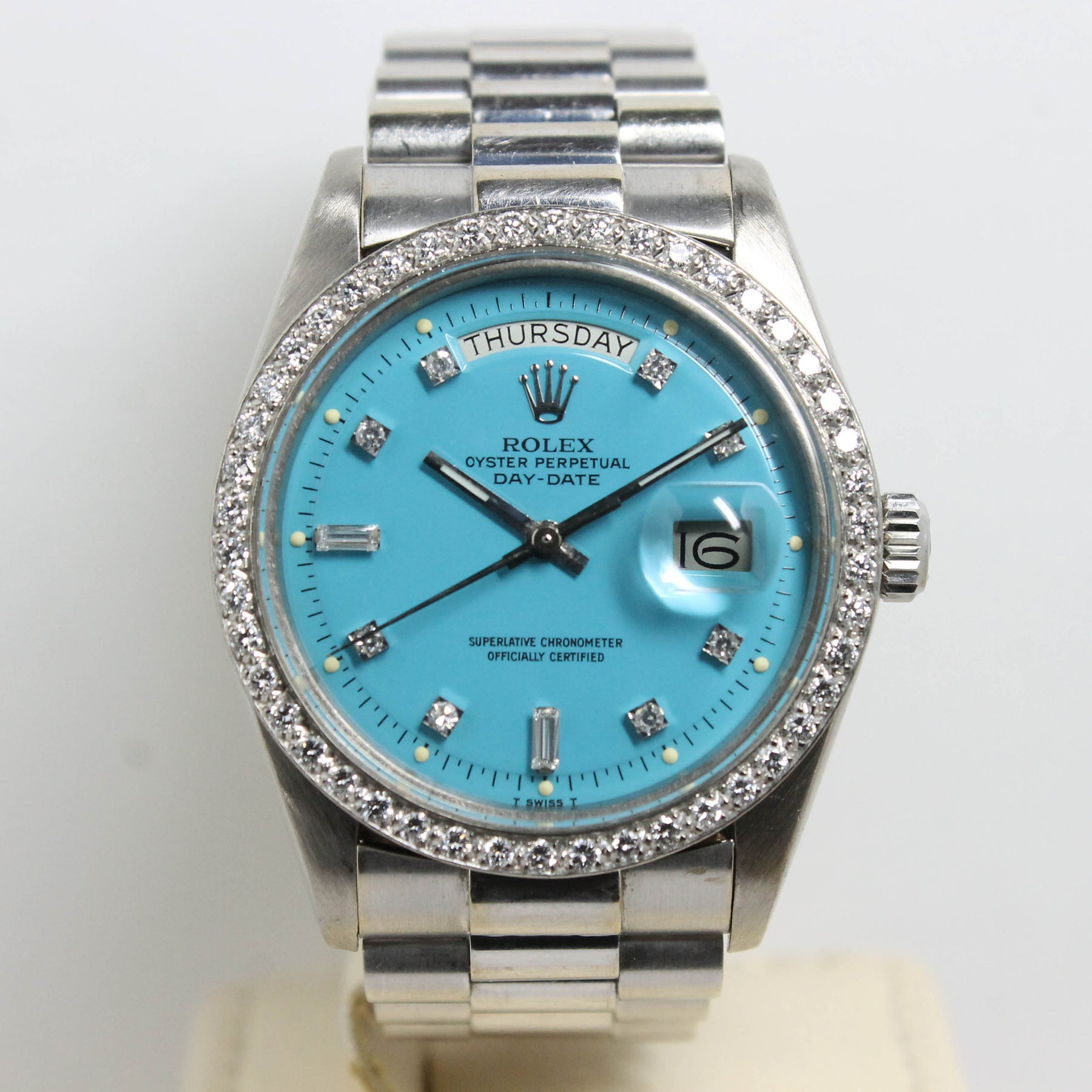 1978 Rolex Day Date Turquoise Stella Diamond Dial Ref. 1804