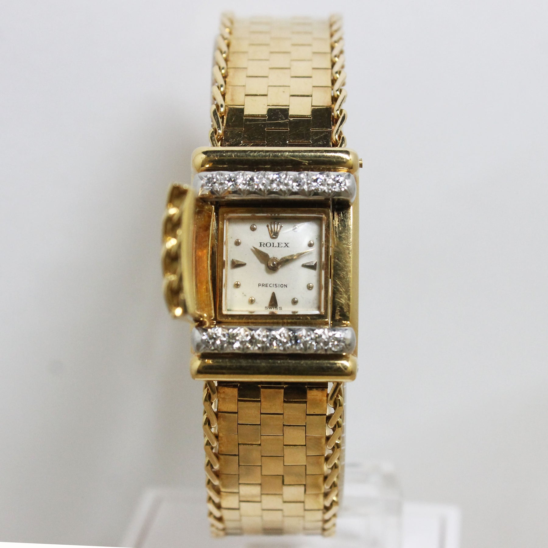 1956 Rolex Ladies 18K Concealed Diamond Watch