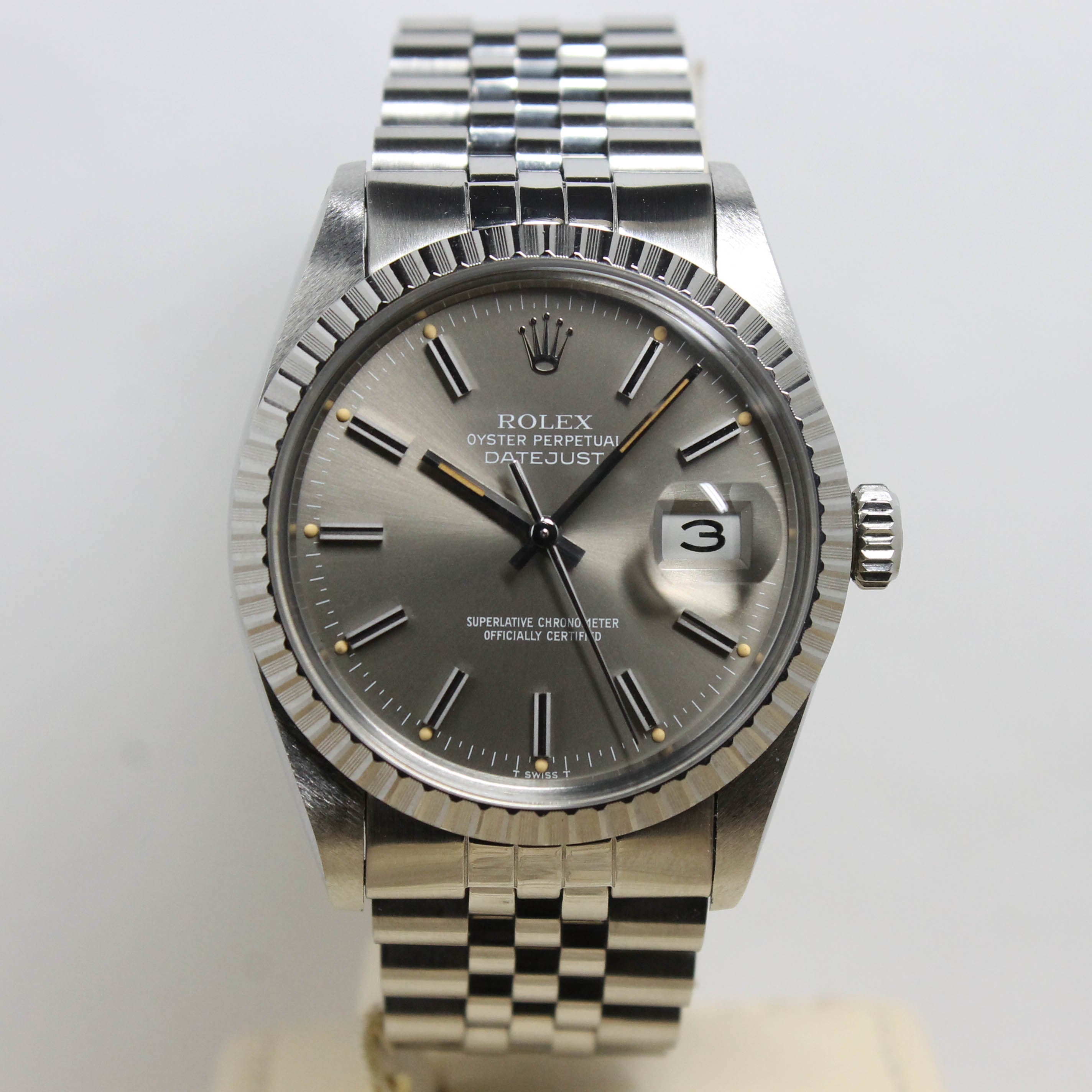 1982 Rolex Datejust Grey Dial Ref. 16030