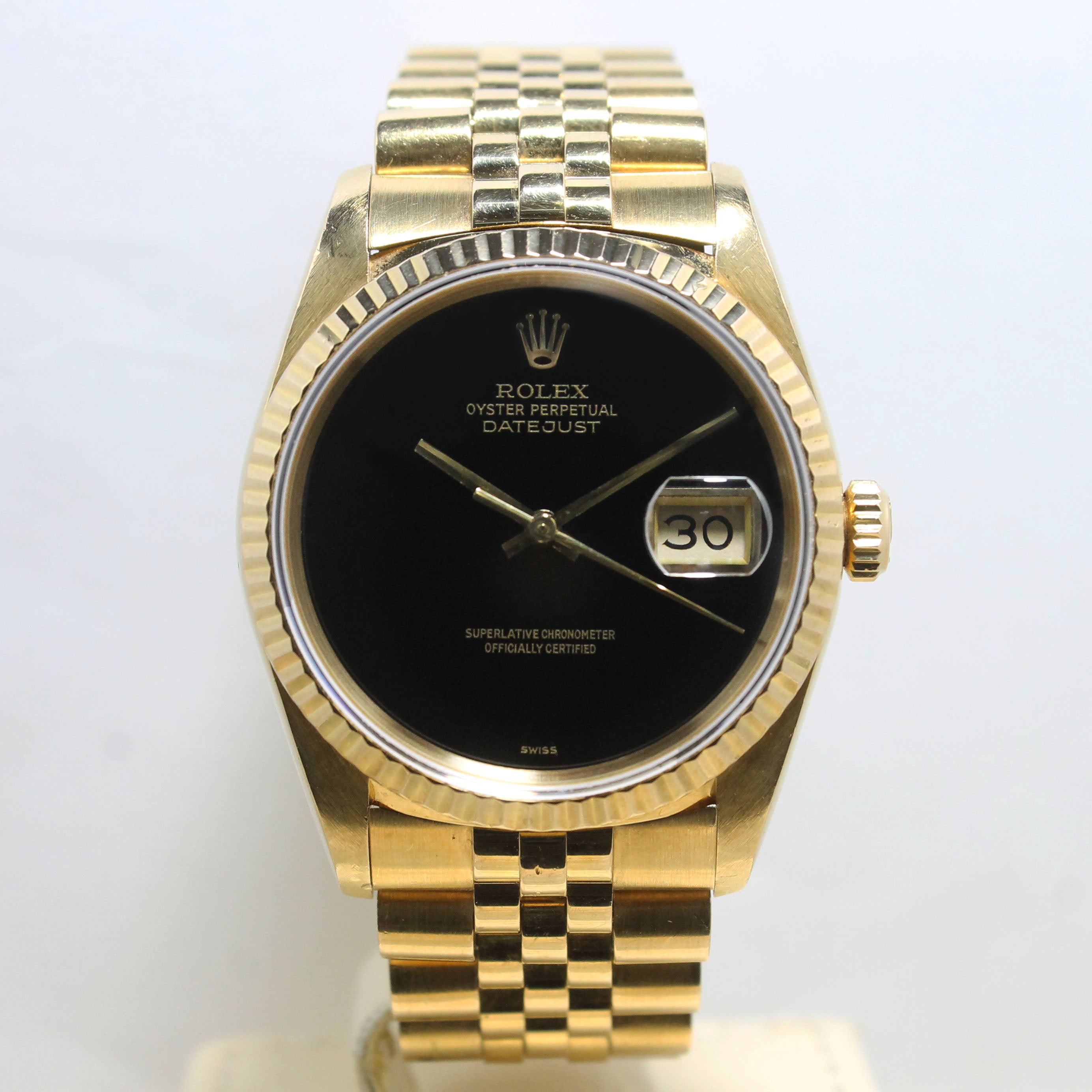 1990 Rolex Datejust Onyx Dial Ref. 16238