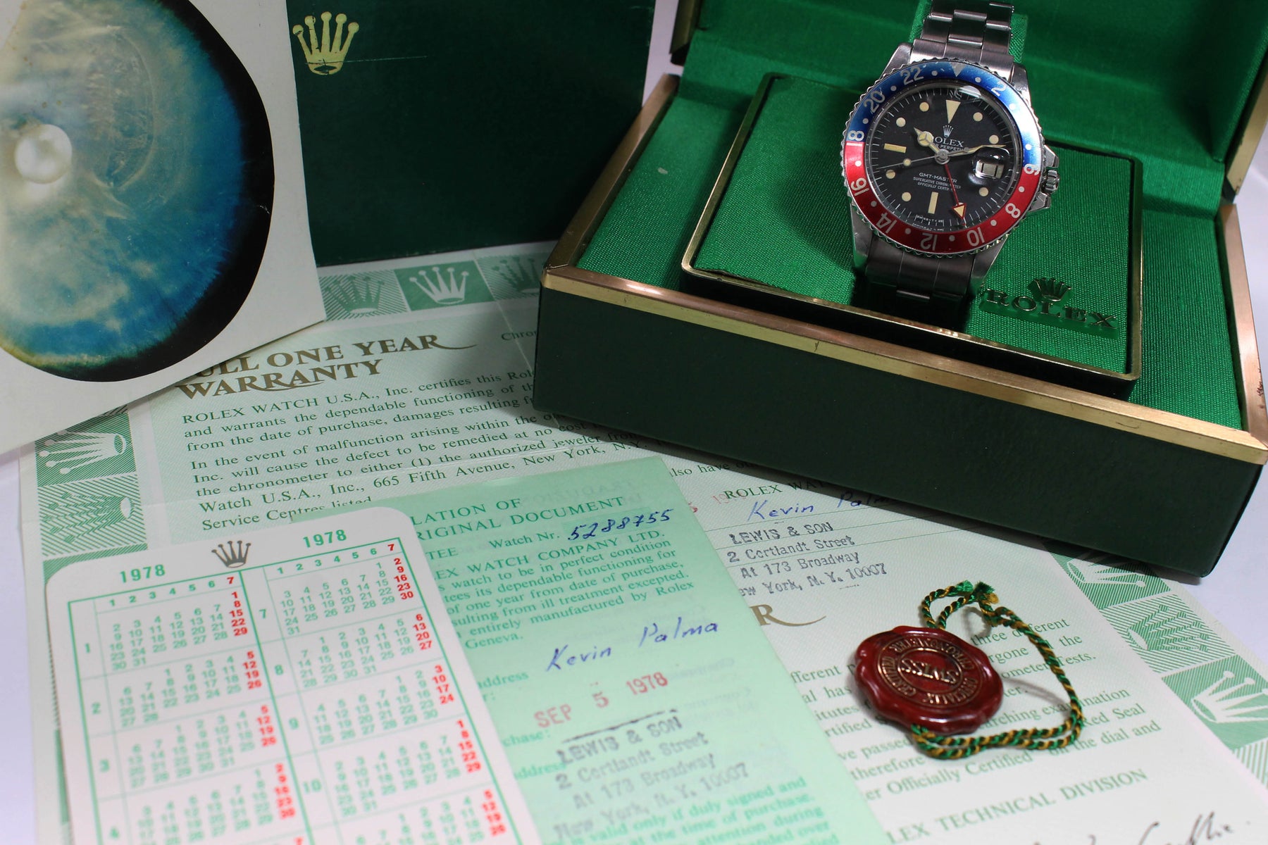 Rolex GMT Master Radial Ref. 1675 Year 1978 (Full Set)