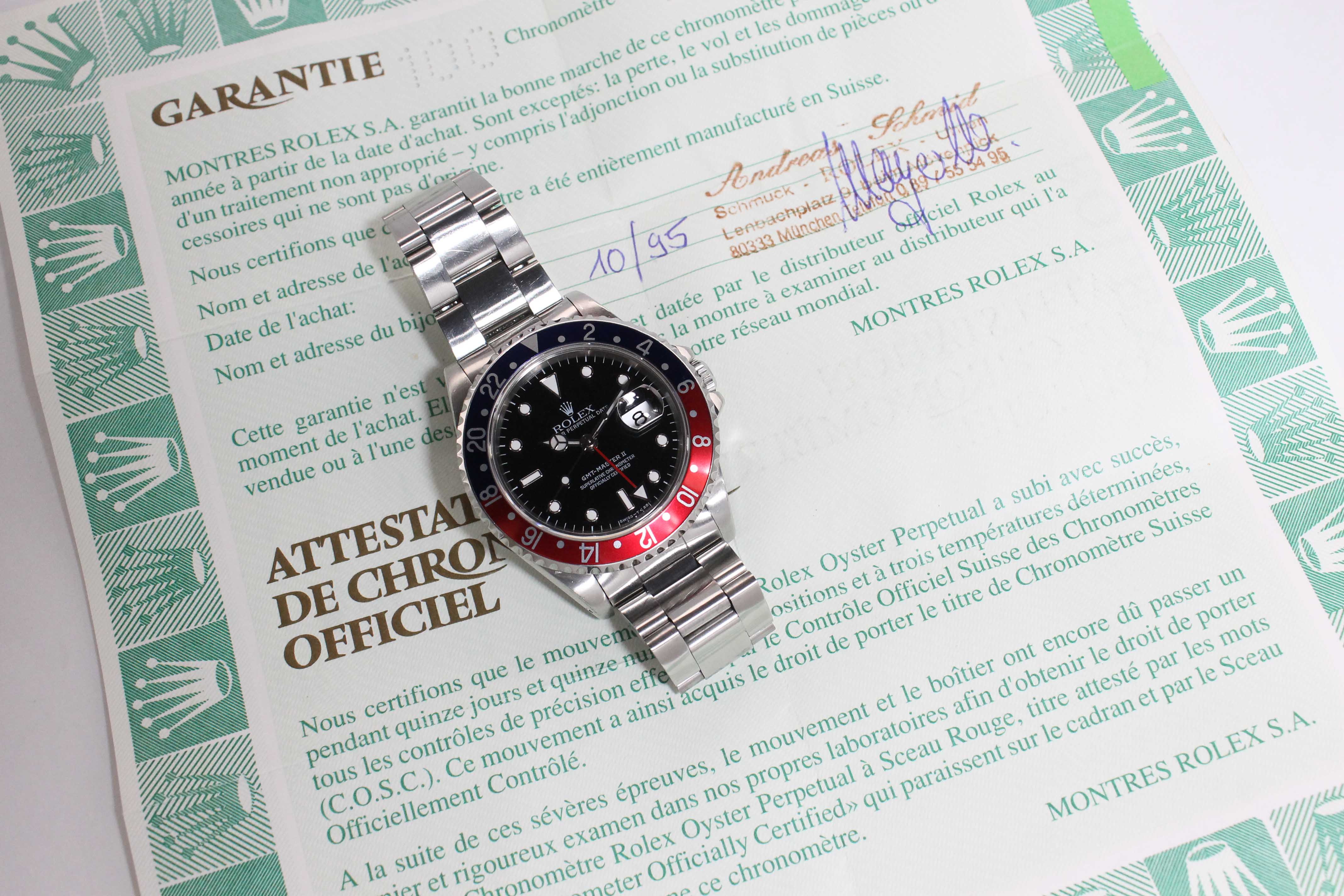 1993 Rolex GMT Master II Ref. 16710 (with Papers)