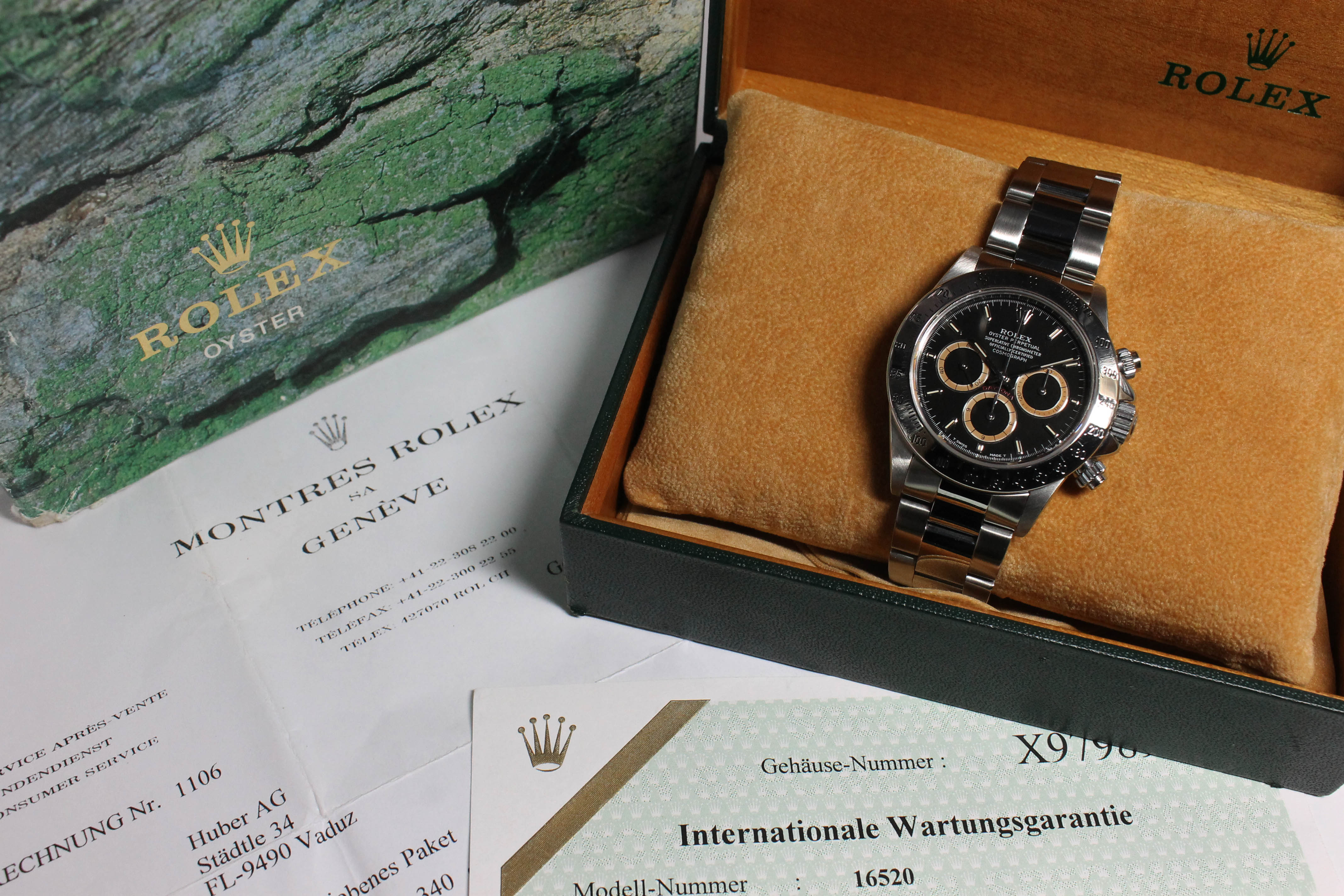 1992 Rolex Daytona Patrizzi Inverted 6 Ref. 16520 (with Box & RSC from 1999)