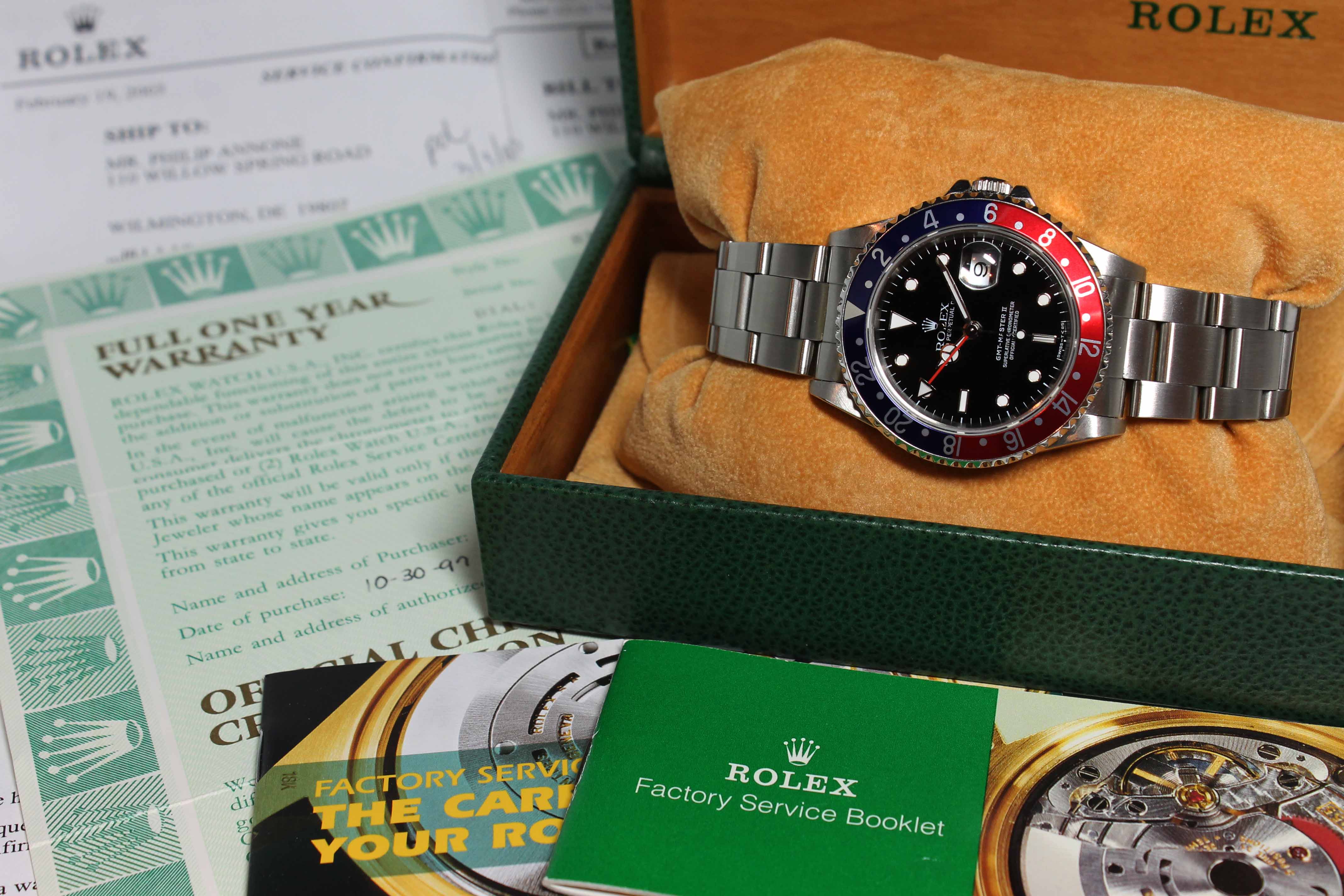 Rolex GMT Master II Ref. 16710 Year 1997 (Full Set)