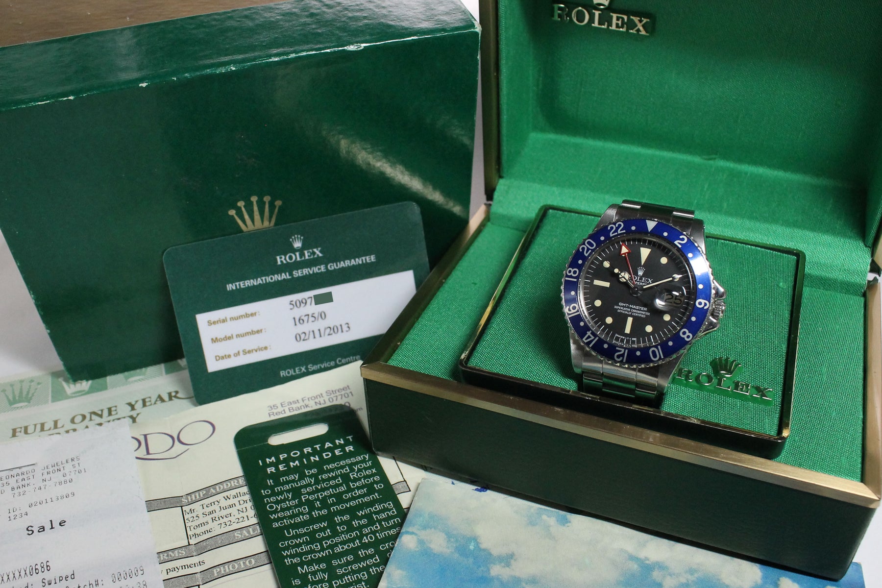 Rolex GMT Master MK3 Radial Blueberry Ref. 1675 Year 1978 (Full Set) - Price on Request