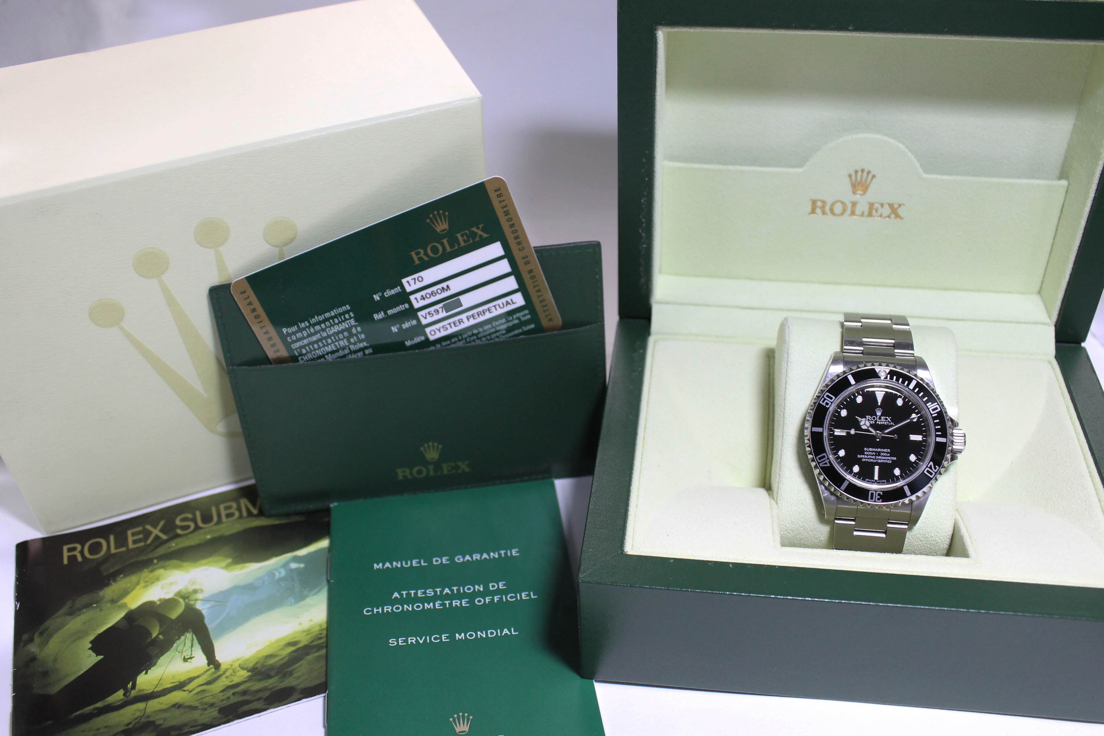 2009 Rolex Submariner Unpolished Ref. 14060M (Full Set)