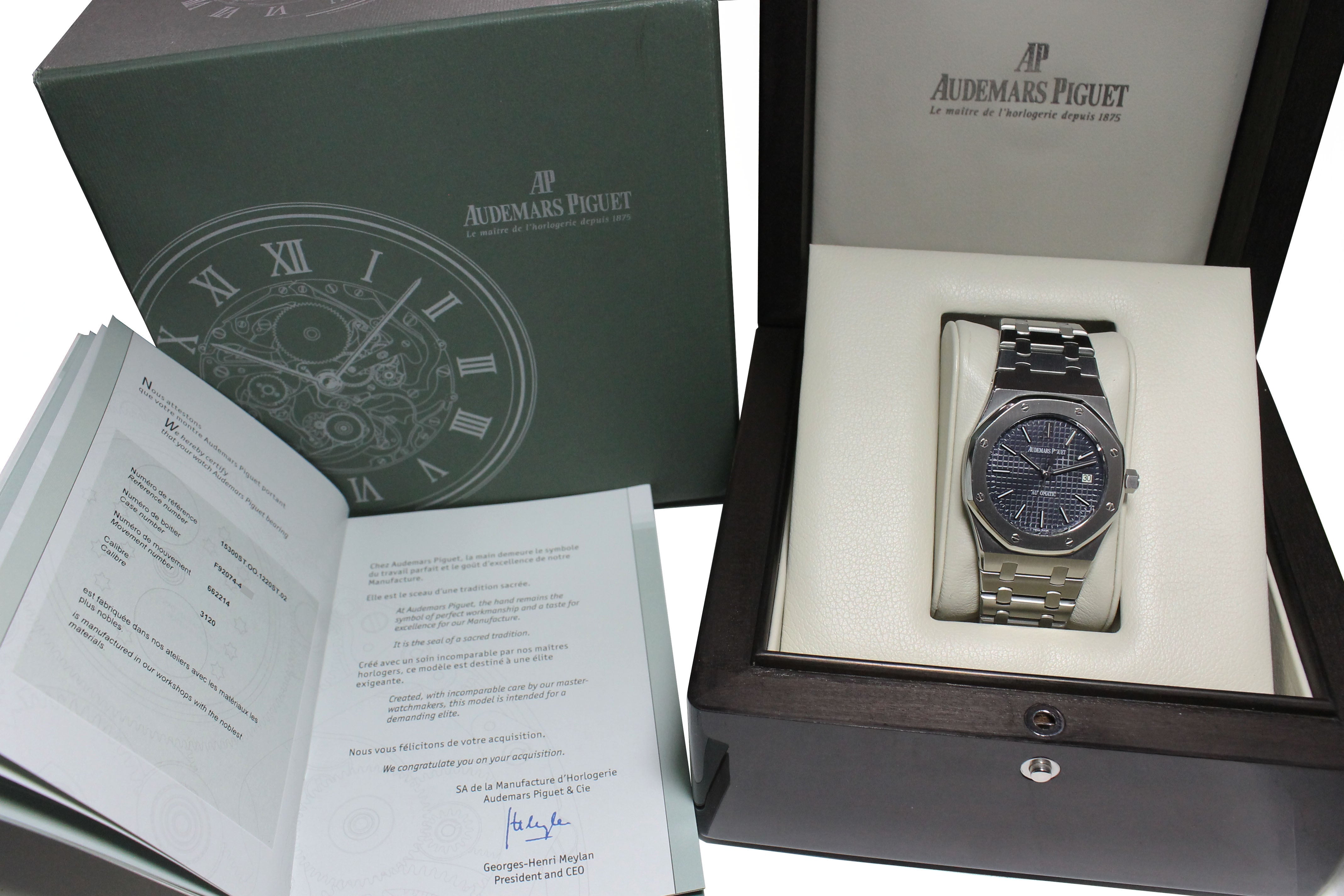 2010 Audemars Piguet Royal Oak Blue Dial Ref. 15300ST (Full Set)