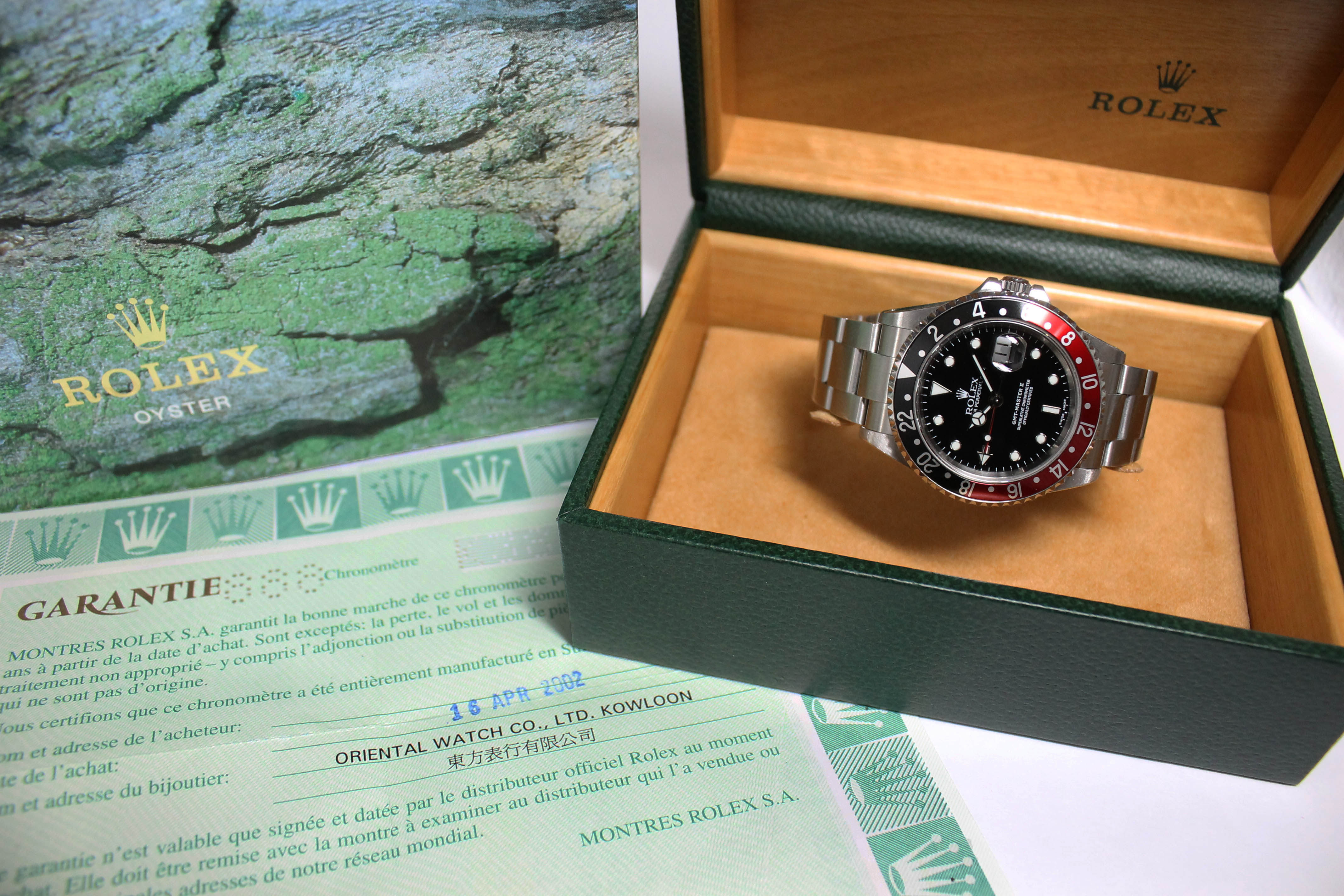 2001 Rolex GMT Master II Coke Ref. 16710 (Full Set)