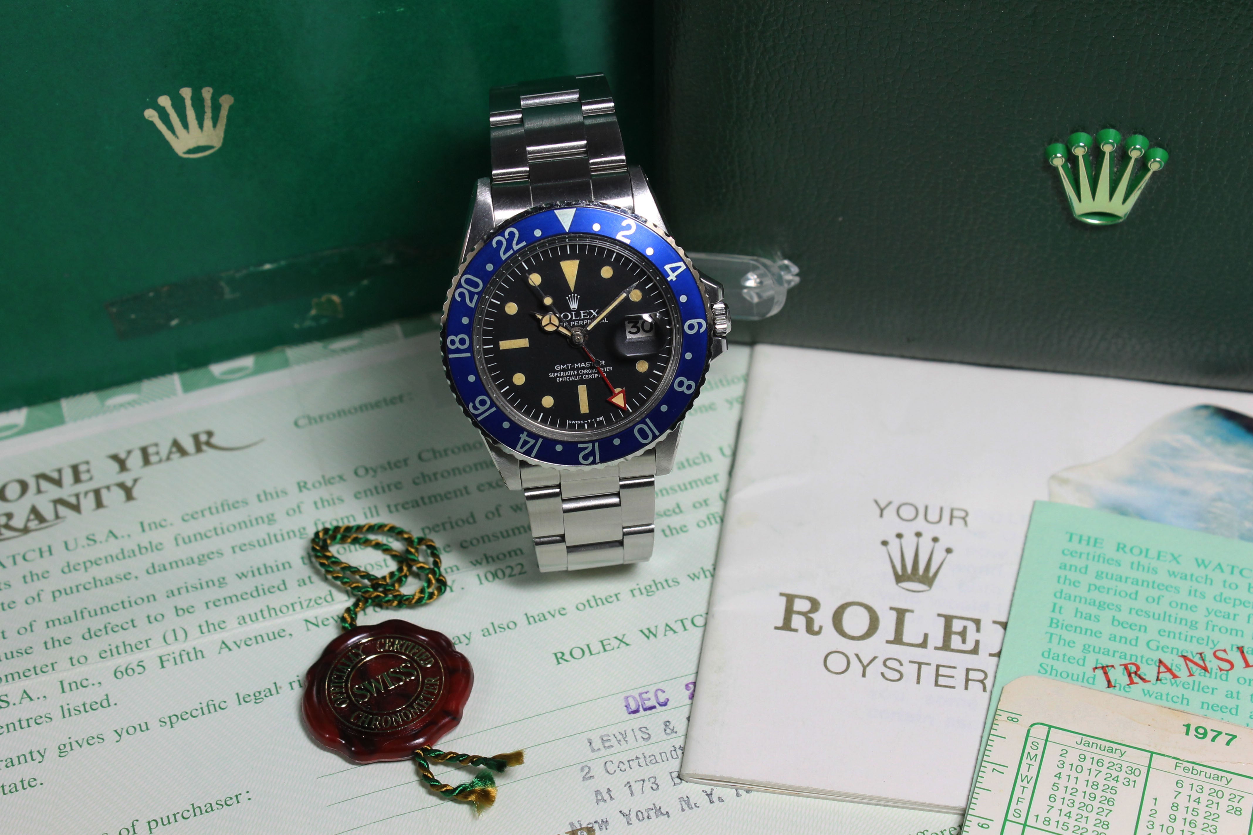 Rolex GMT Master Radial Ref. 1675 Year 1978 (Full Set) - Price on Request