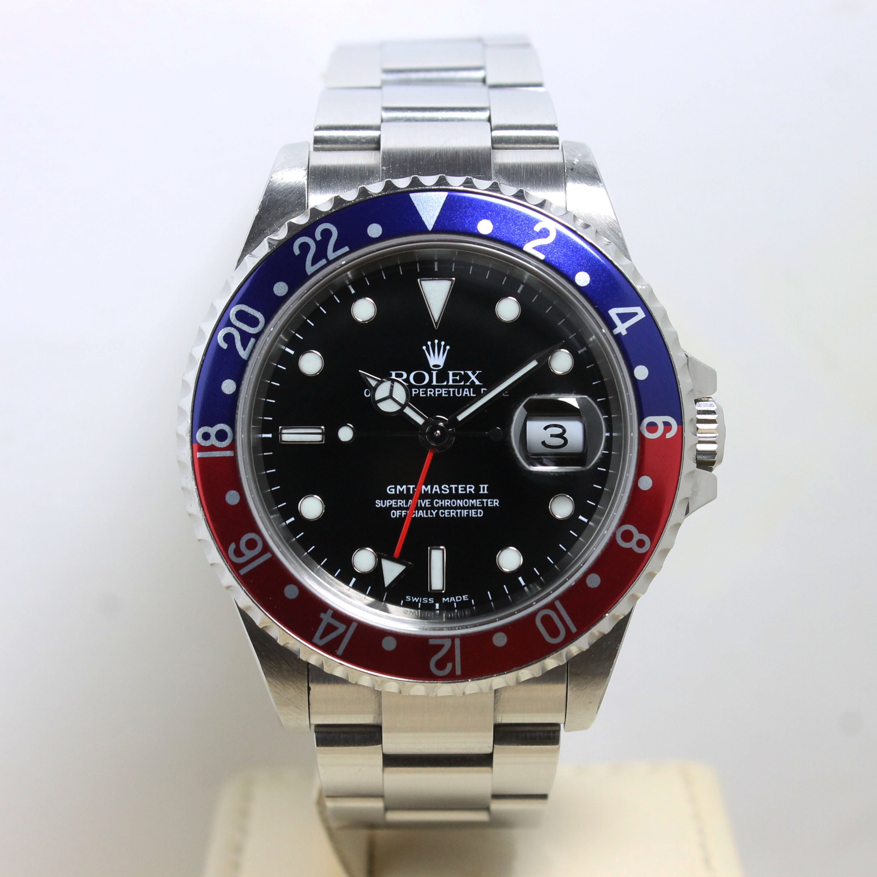 2005 Rolex GMT Master II Pepsi Unpolished Ref. 16710 (with Papers)