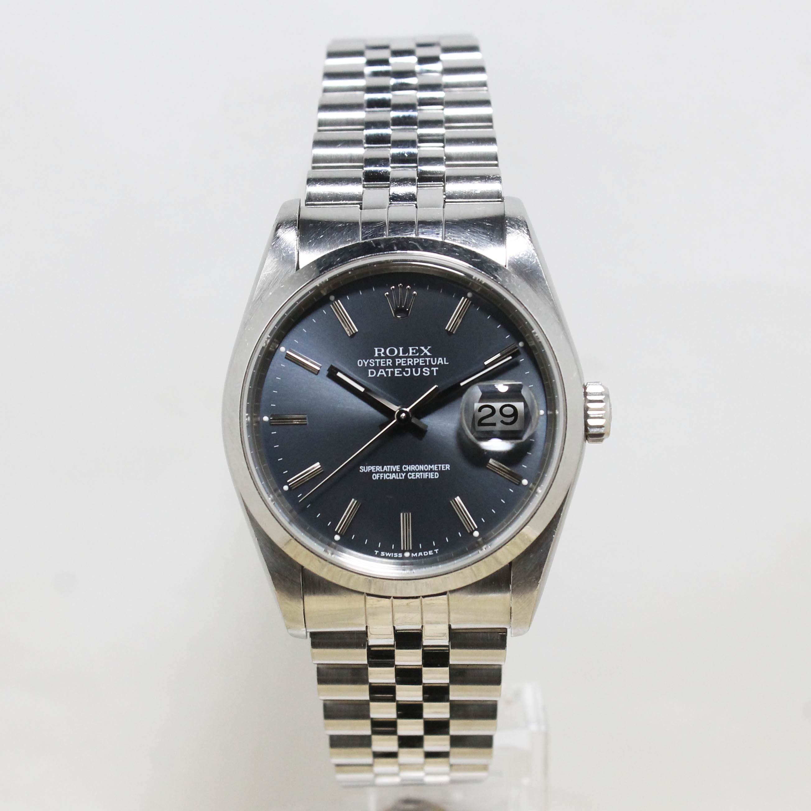 1993 Rolex Datejust Grey Blue Dial Ref. 16200