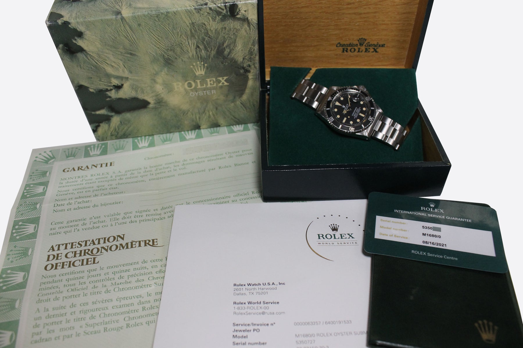 1978 Rolex Submariner MK2 Ref. 1680 (with Box & Certificate & fresh RSC)